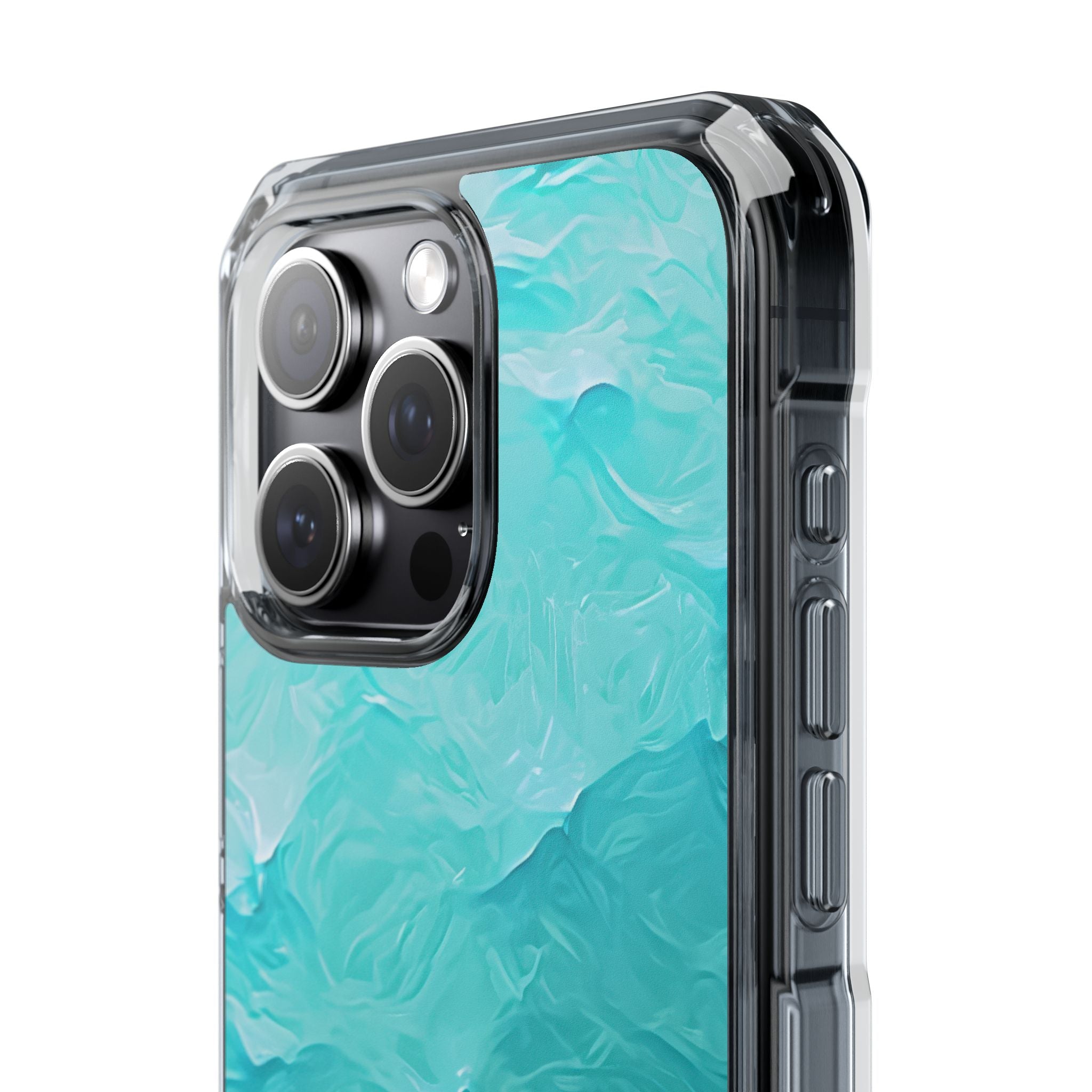 Soothing Aqua Currents iPhone 15 - Impact Clear+