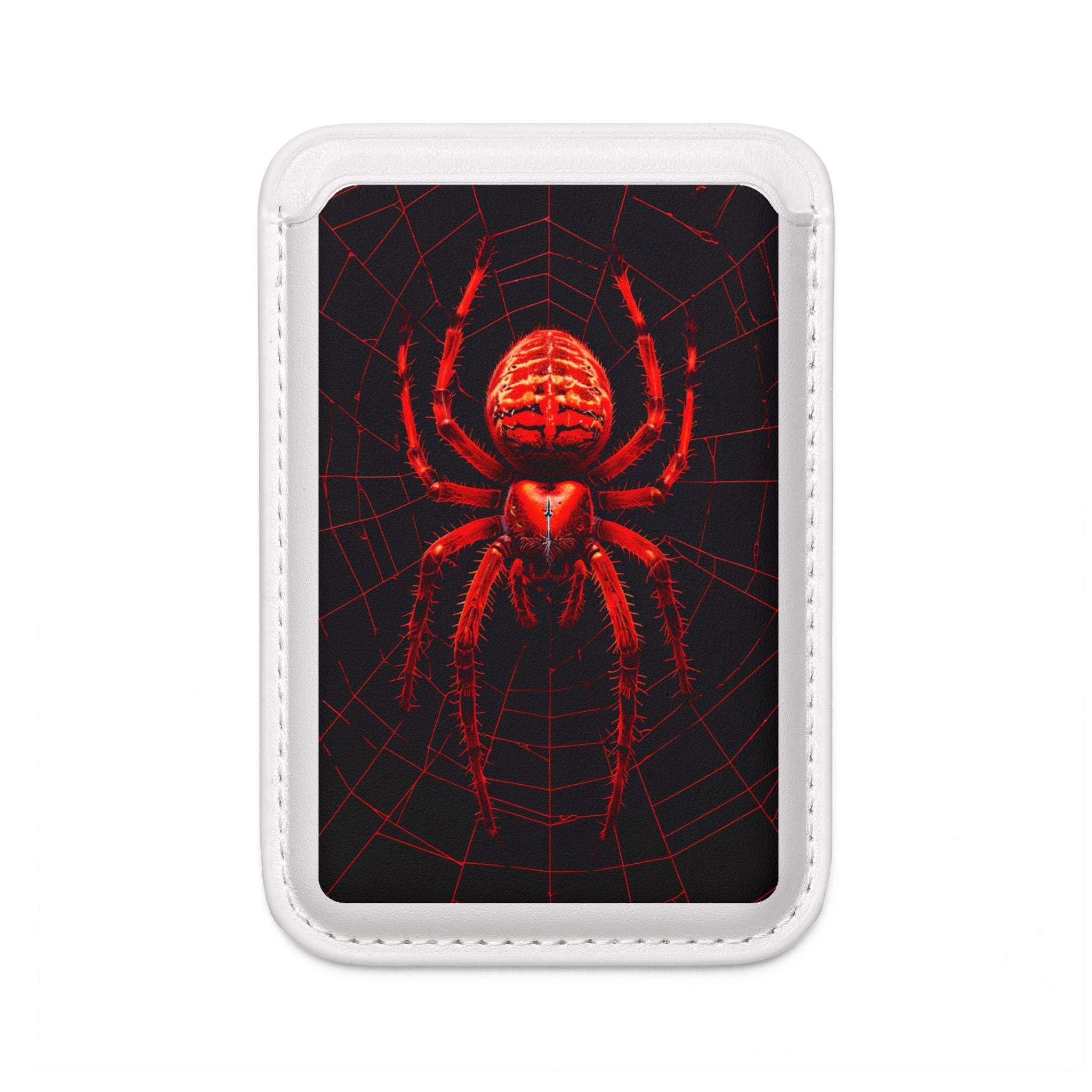 Crimson Spiderweb Wallet – MagSafe Ready