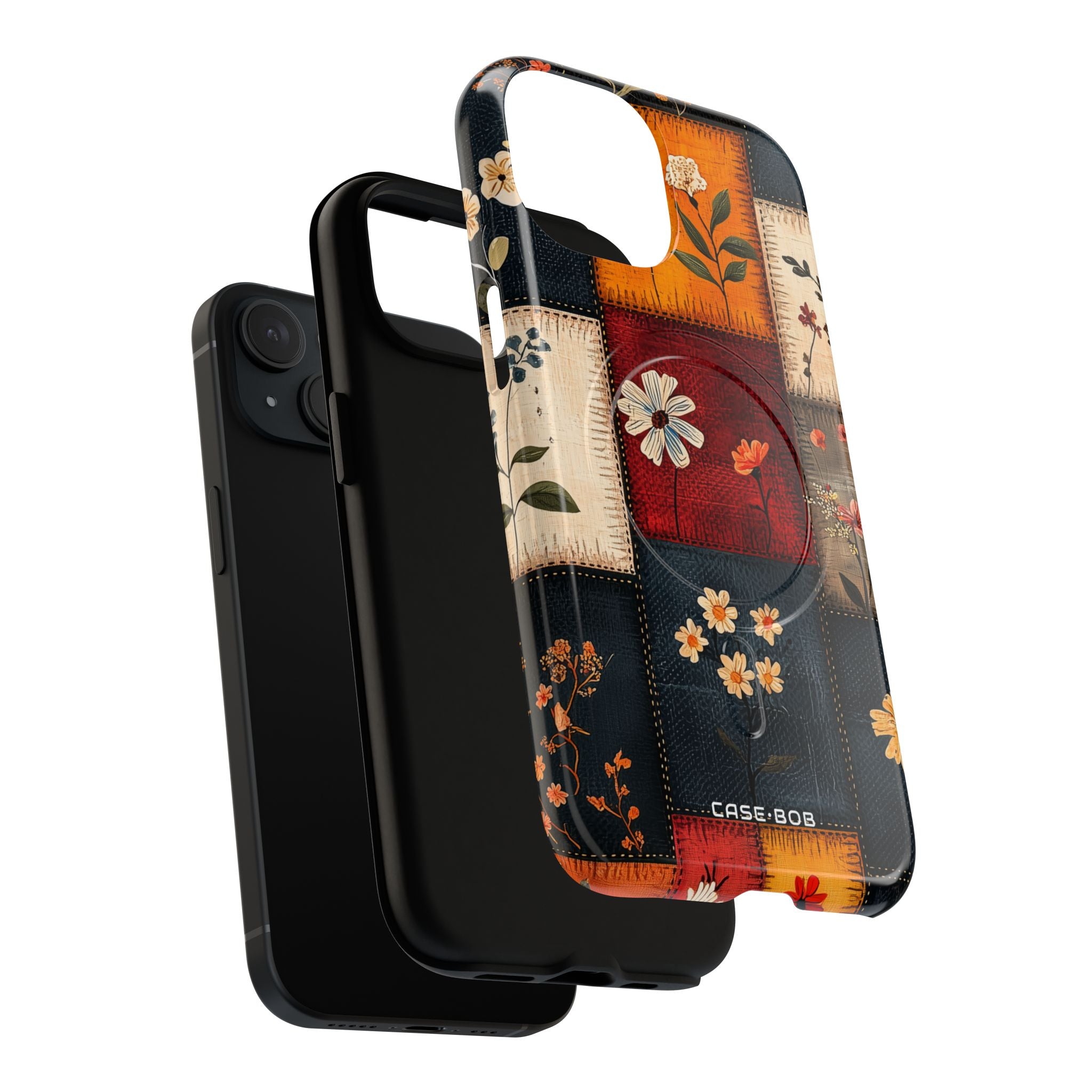 Patchwork Blooms iPhone 15 Case - Tough+