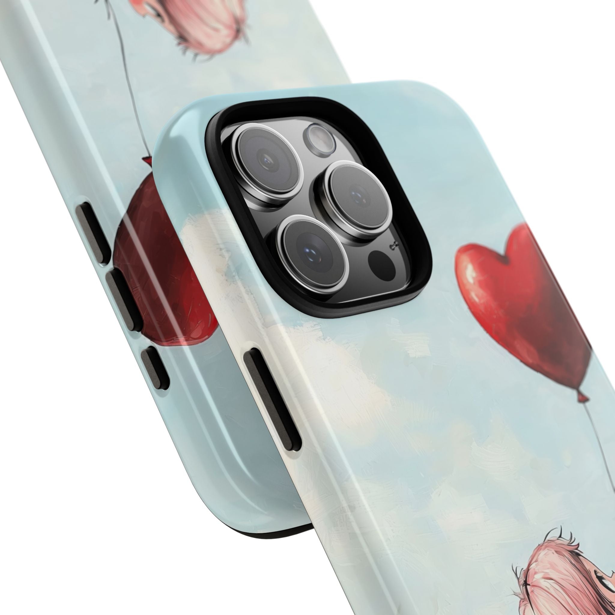 Heart Balloon Glow iPhone 16 Pro Max Case - Tough