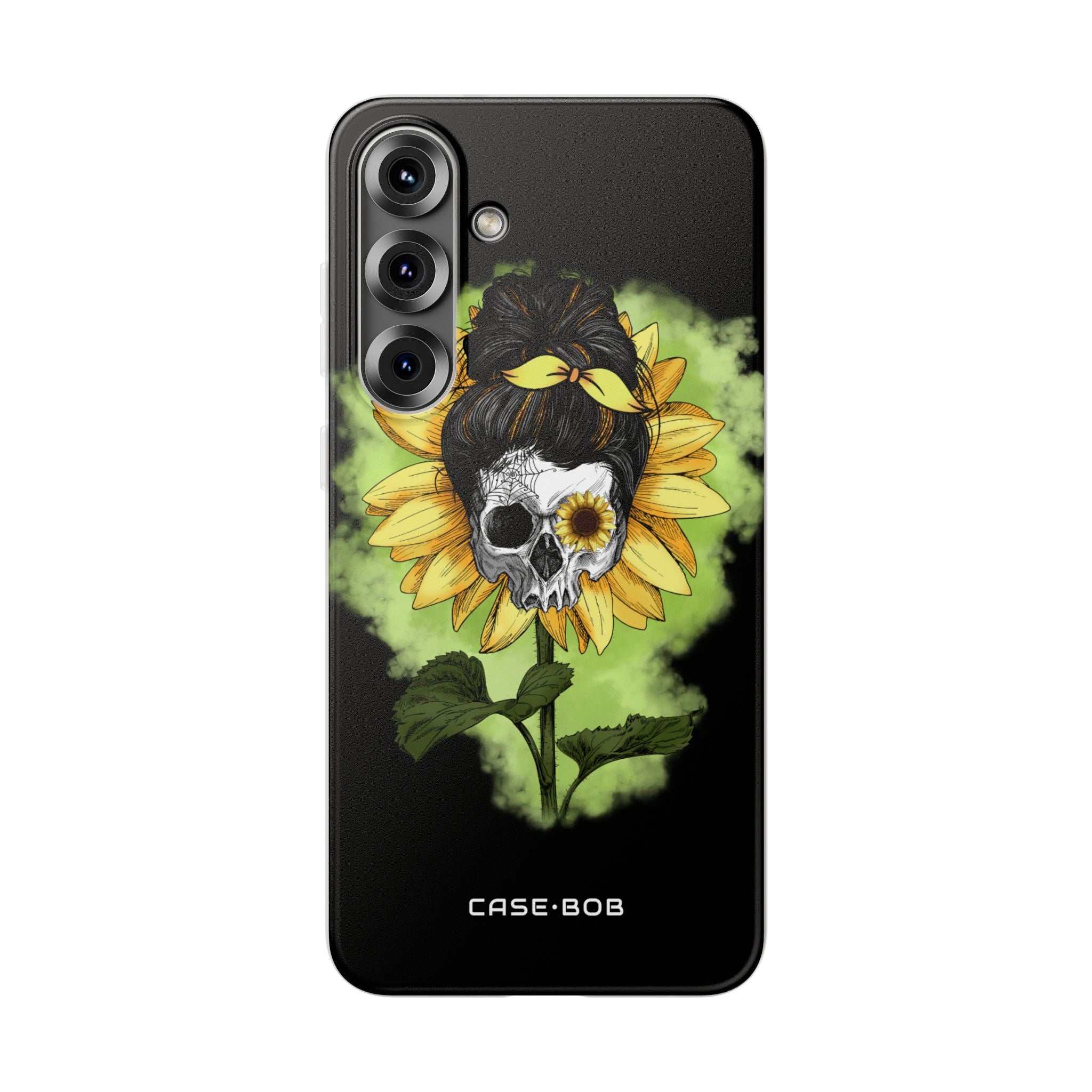 Sunflower Skull Samsung S25 Plus Case - Soft