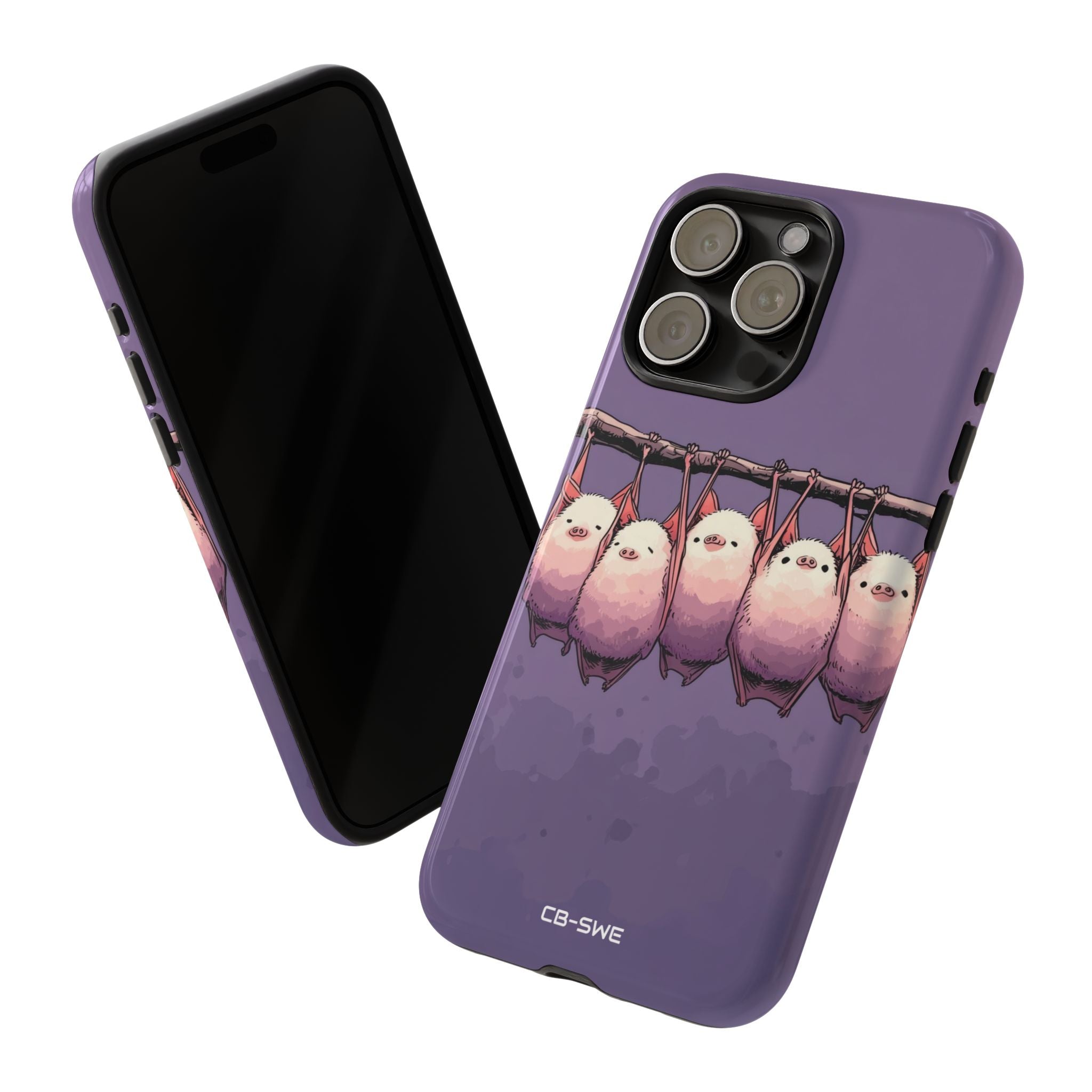 Bats Hang Playfully - iPhone Case