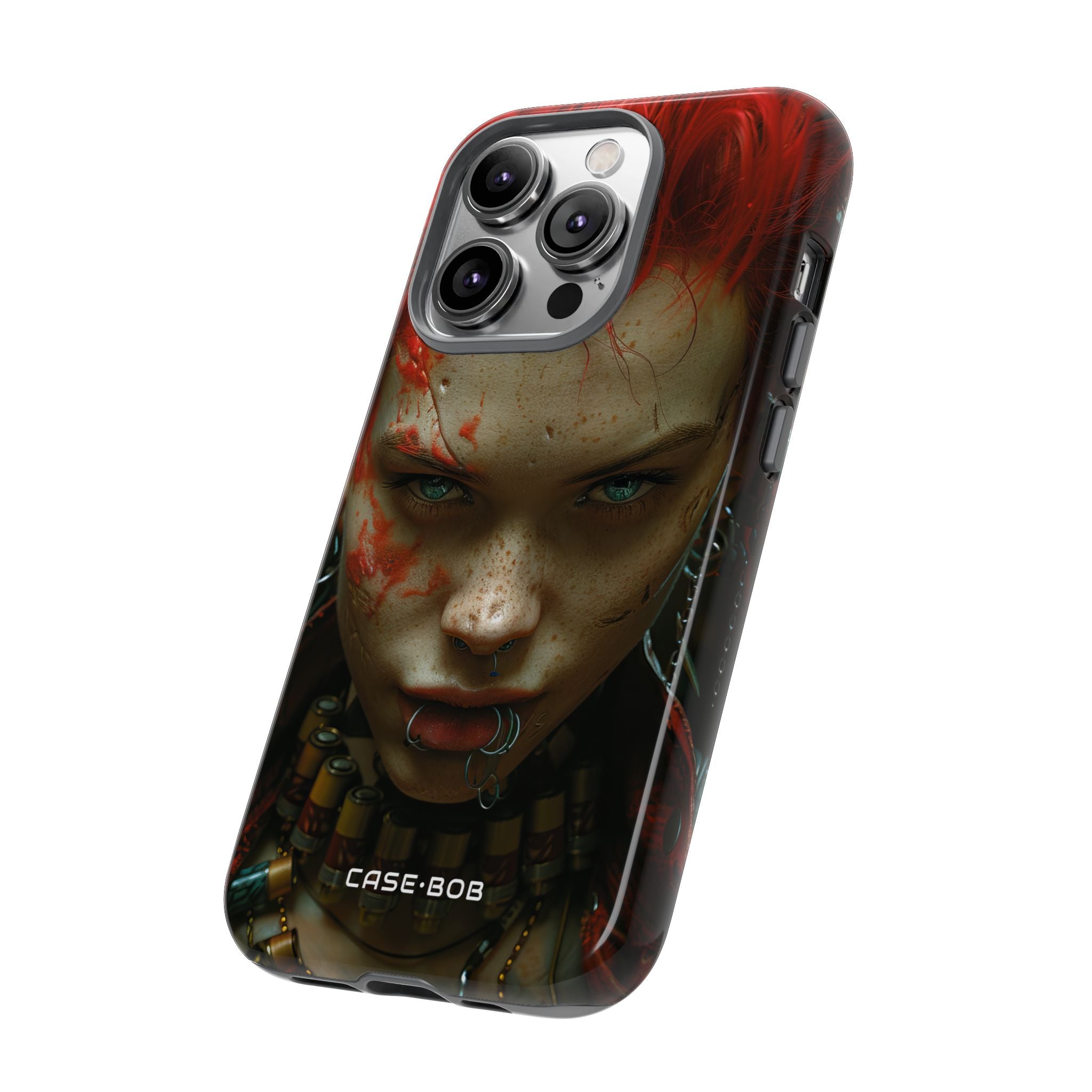 Red Spike Gaze iPhone 14 Pro Case - Tough