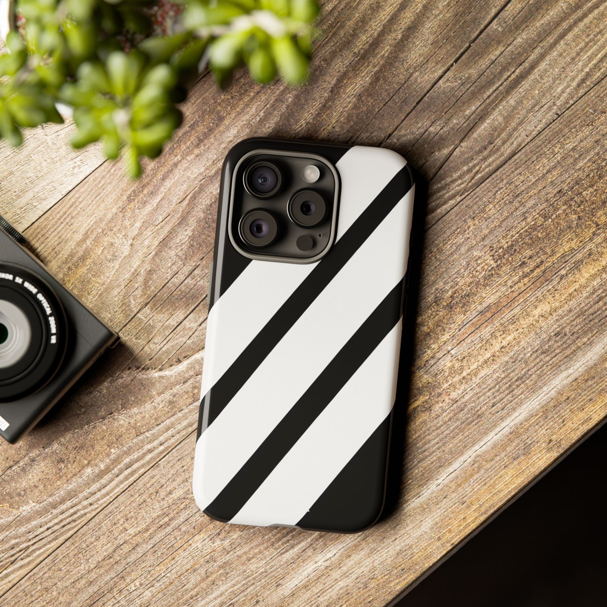 Monochrome Diagonal Symmetry - iPhone Case