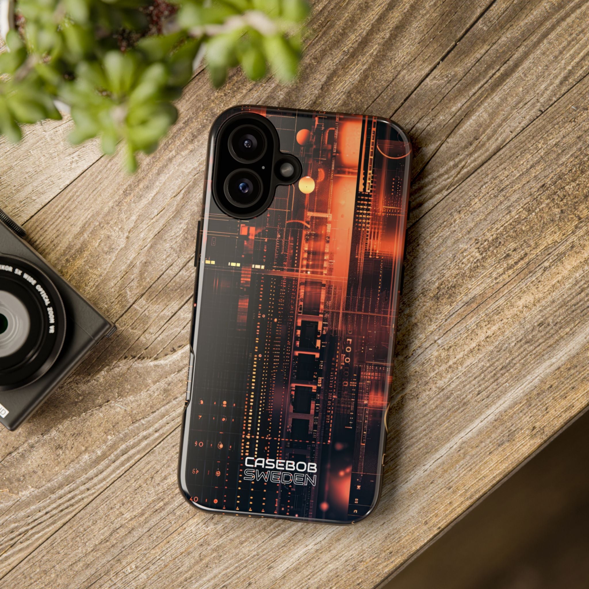 Neon Circuit Dreams iPhone 16 - Tough