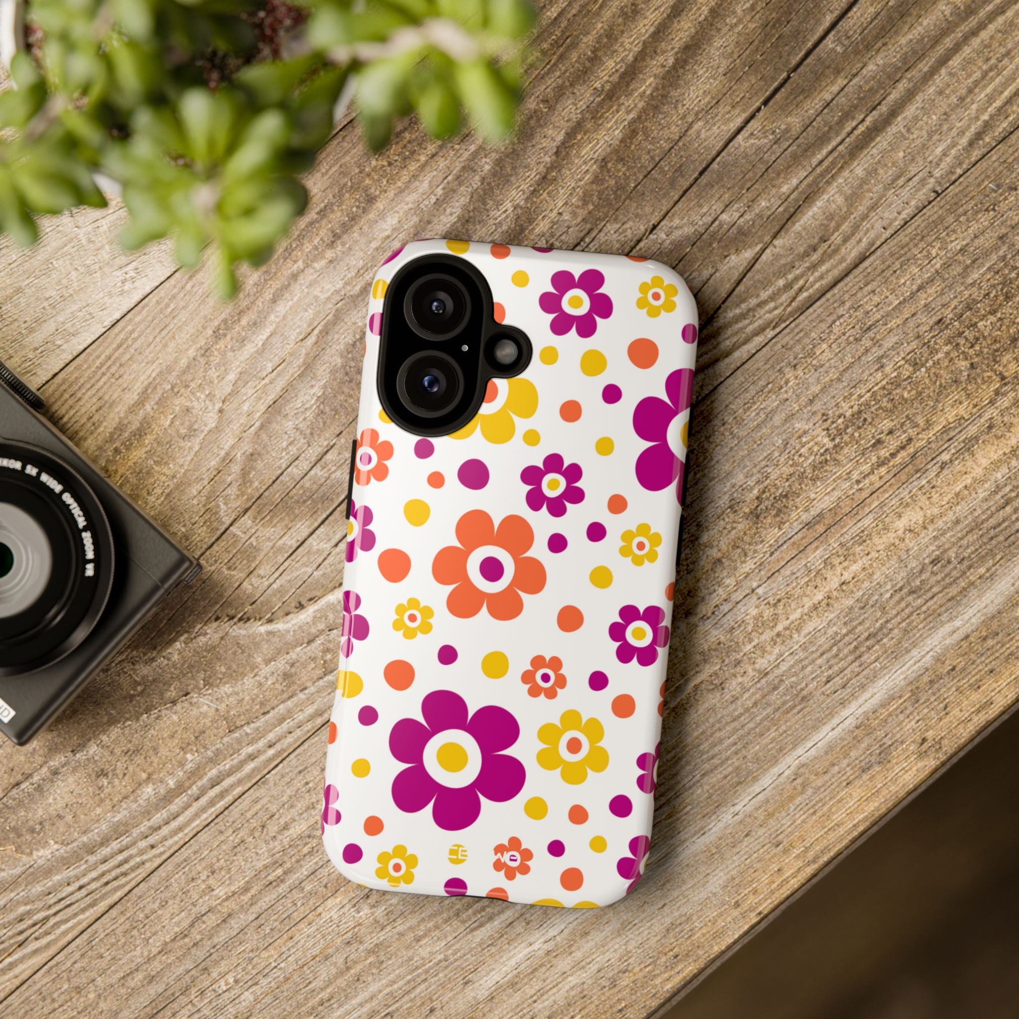 Retro Floral Playfulness - iPhone Case