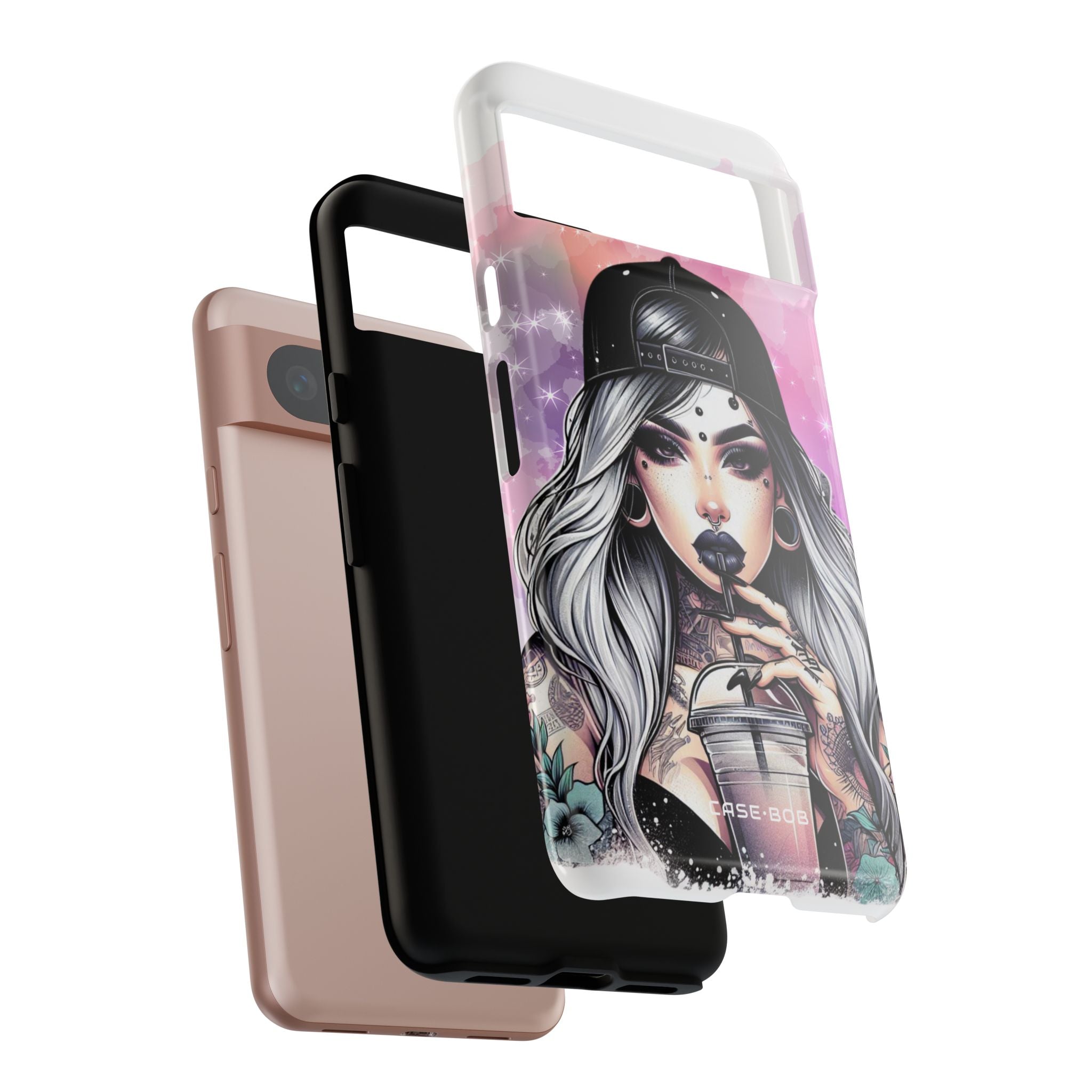 Silver Sip Nebula Google Pixel 8 Case - Tough