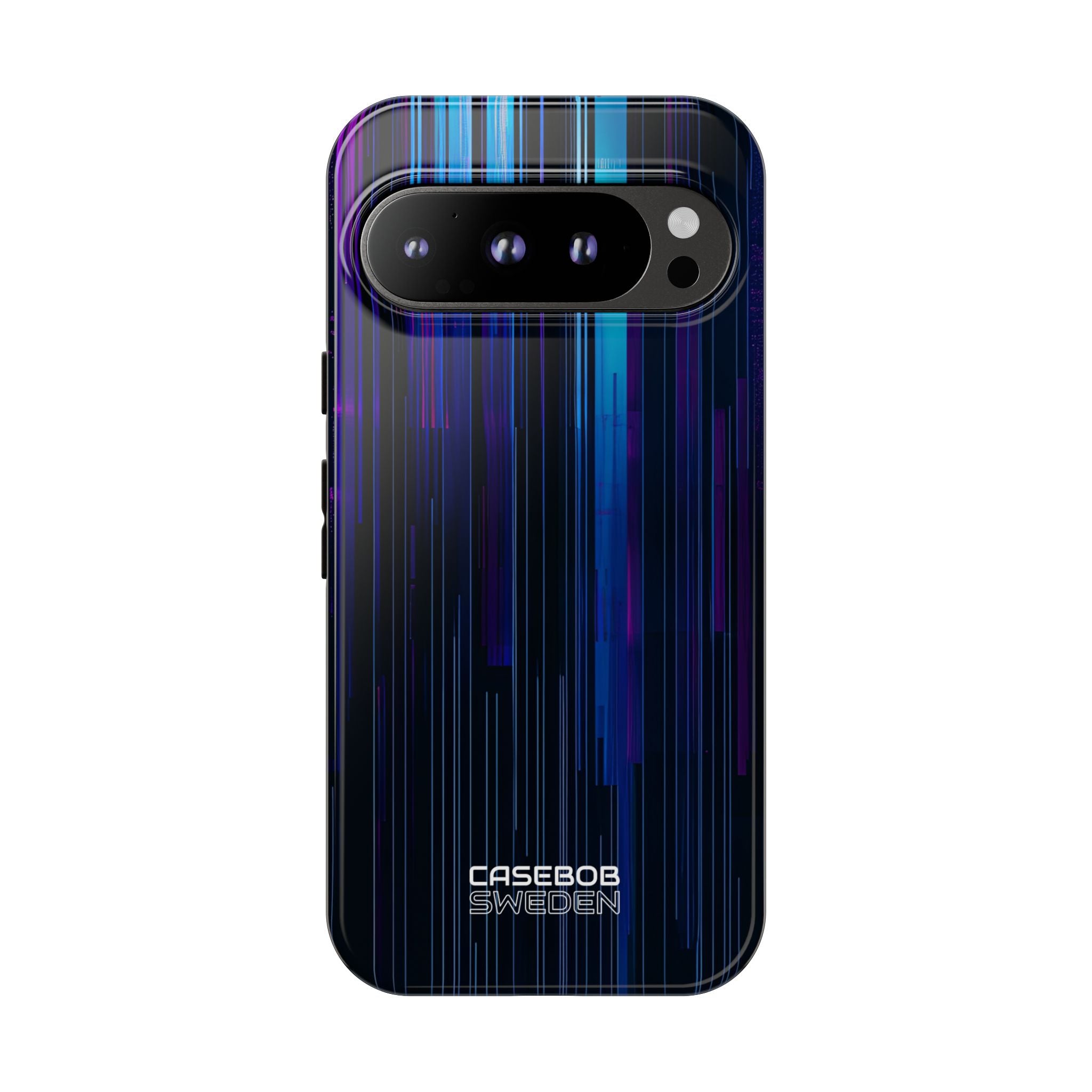 Neon Glitch Stripes Google Pixel 9 - Tough