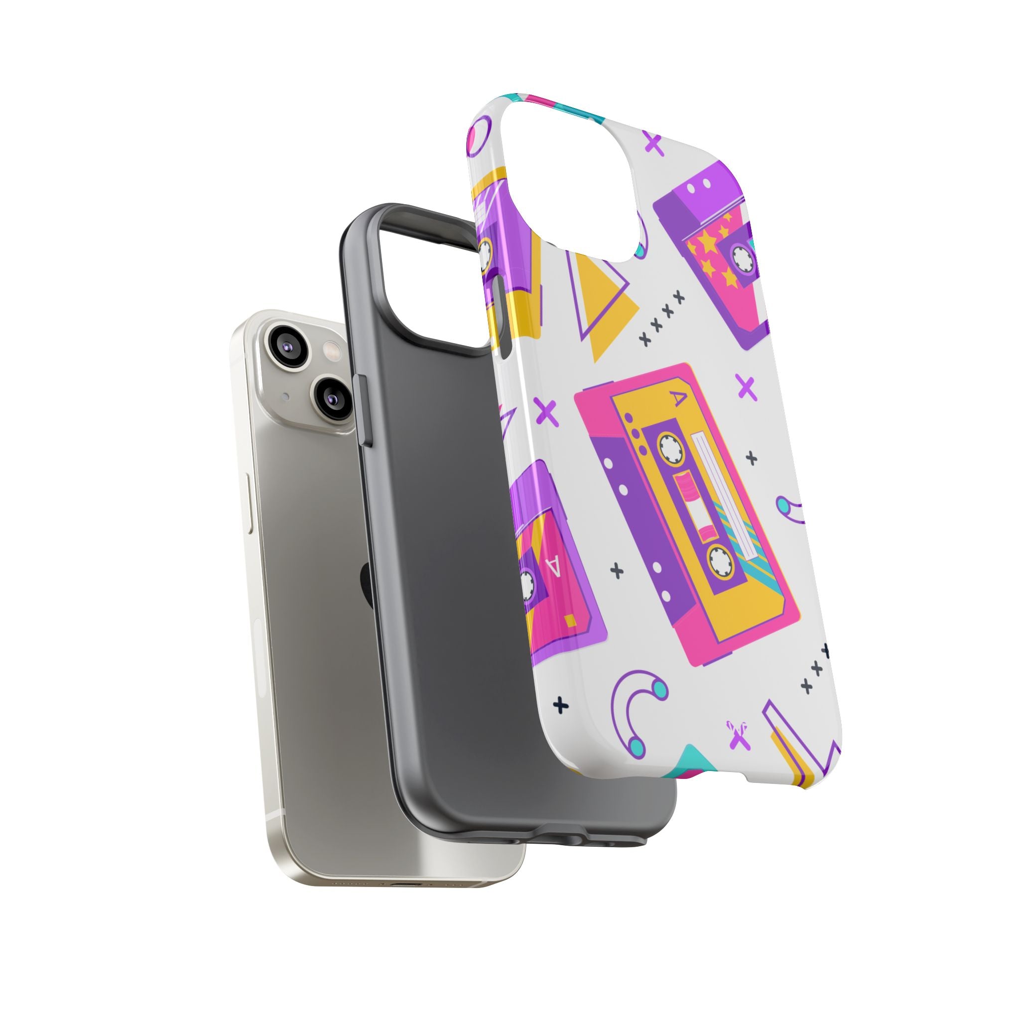 Retro Cassette Chaos - iPhone Case
