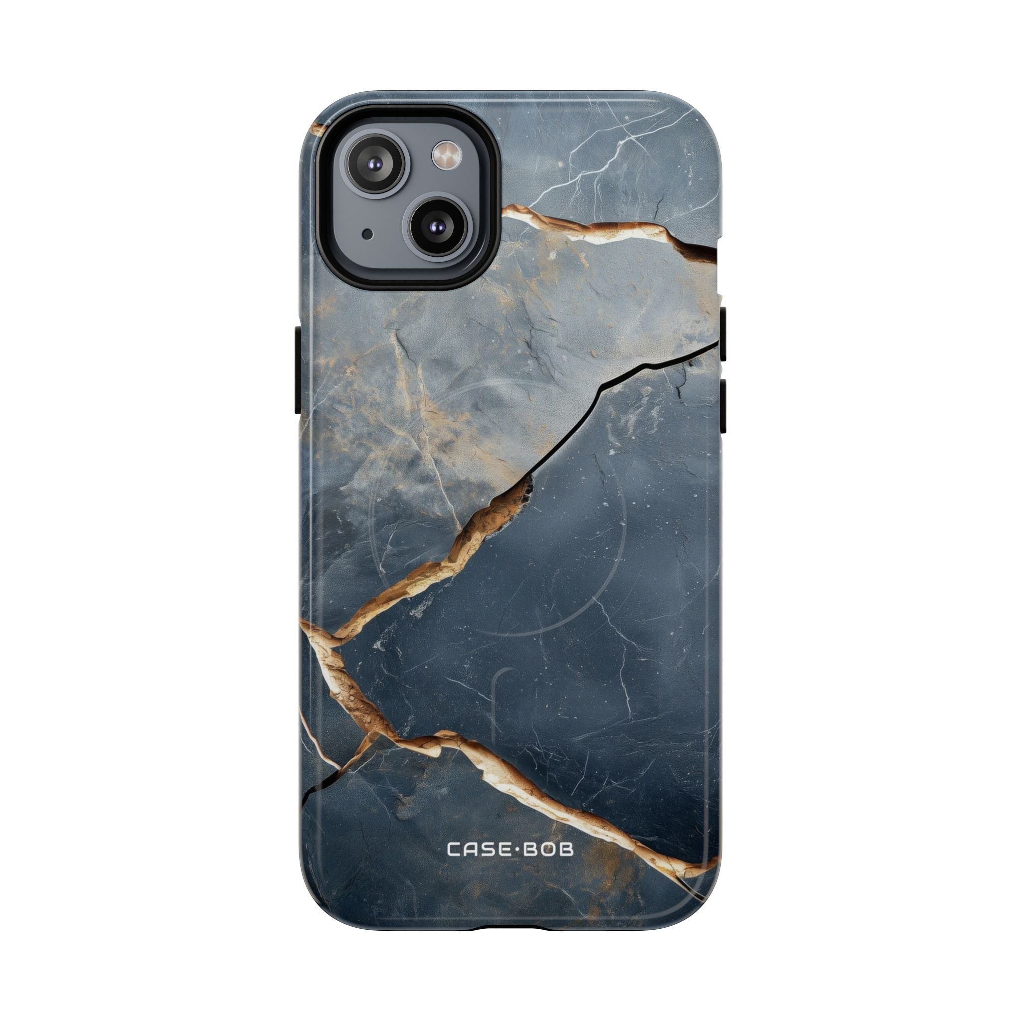 Jagged Vein Navy iPhone 14 Plus Case - Tough+