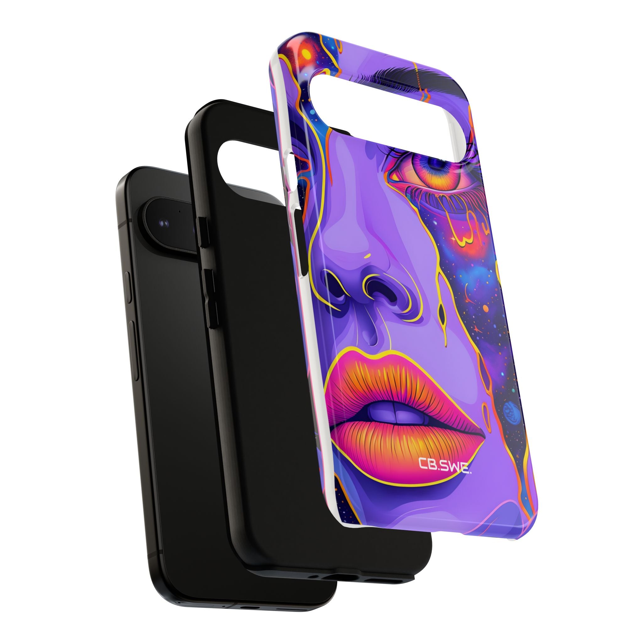 Vibrant Psychedelic Portrait Cosmic Details Google Pixel 9 - Tough