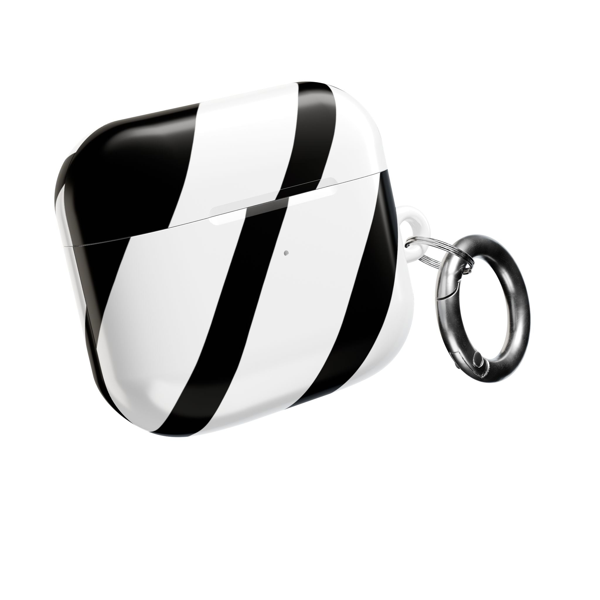 Diagonaaliraitoja Mustavalkoinen - AirPods Case