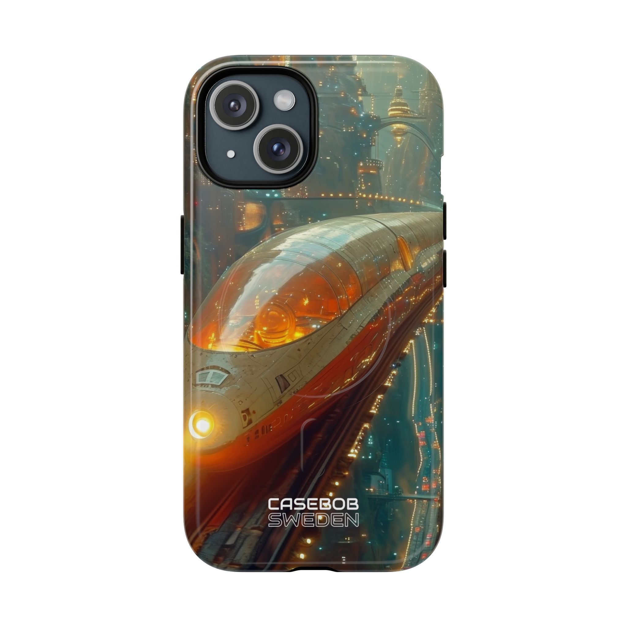 Futuristic Train Odyssey iPhone 15 - Tough+