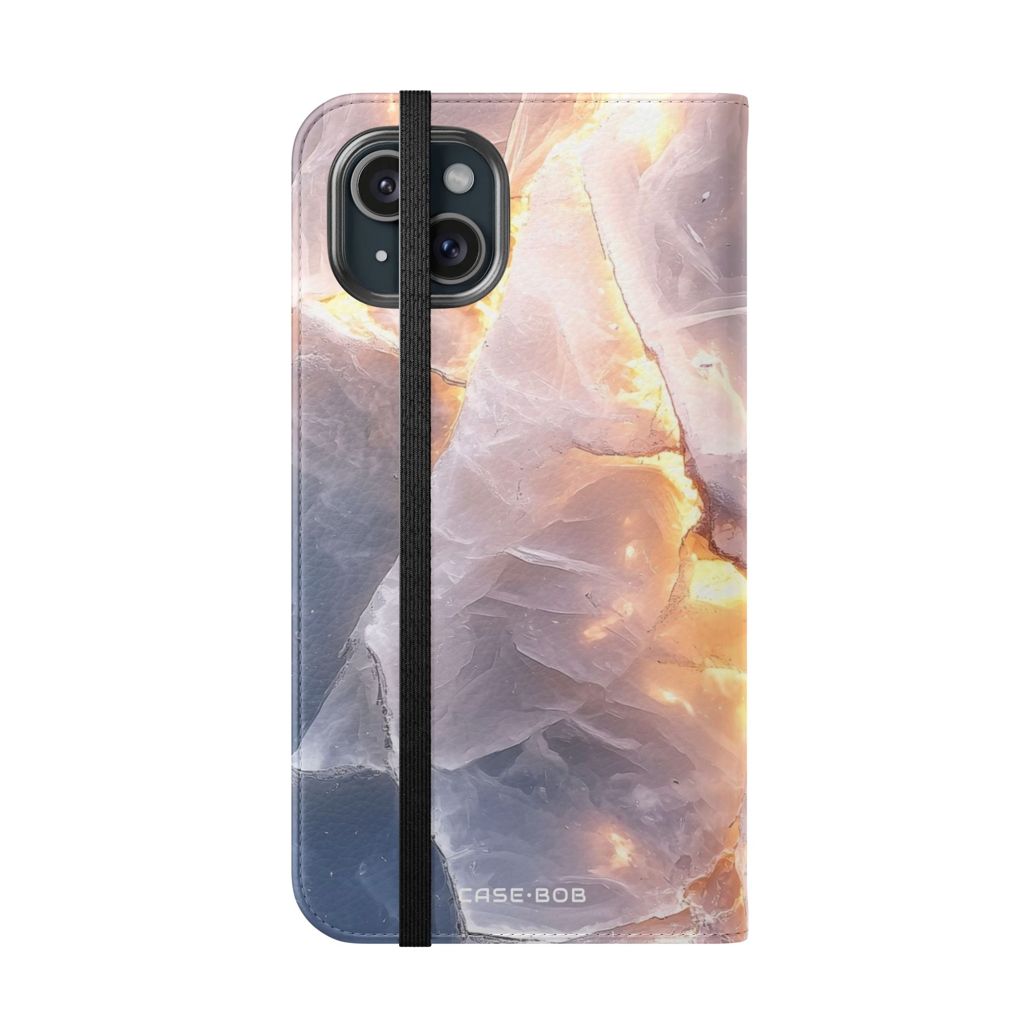 Crystal Veins Glow - iPhone 15 Plus Case - Wallet