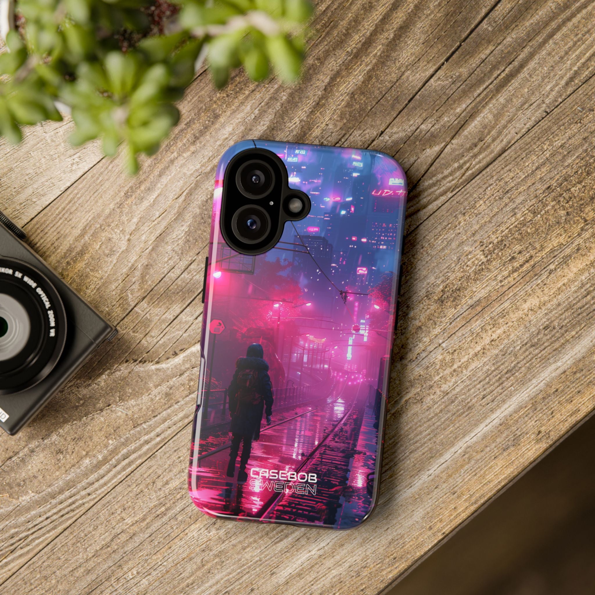 Neon Shadow City iPhone 16 - Robust