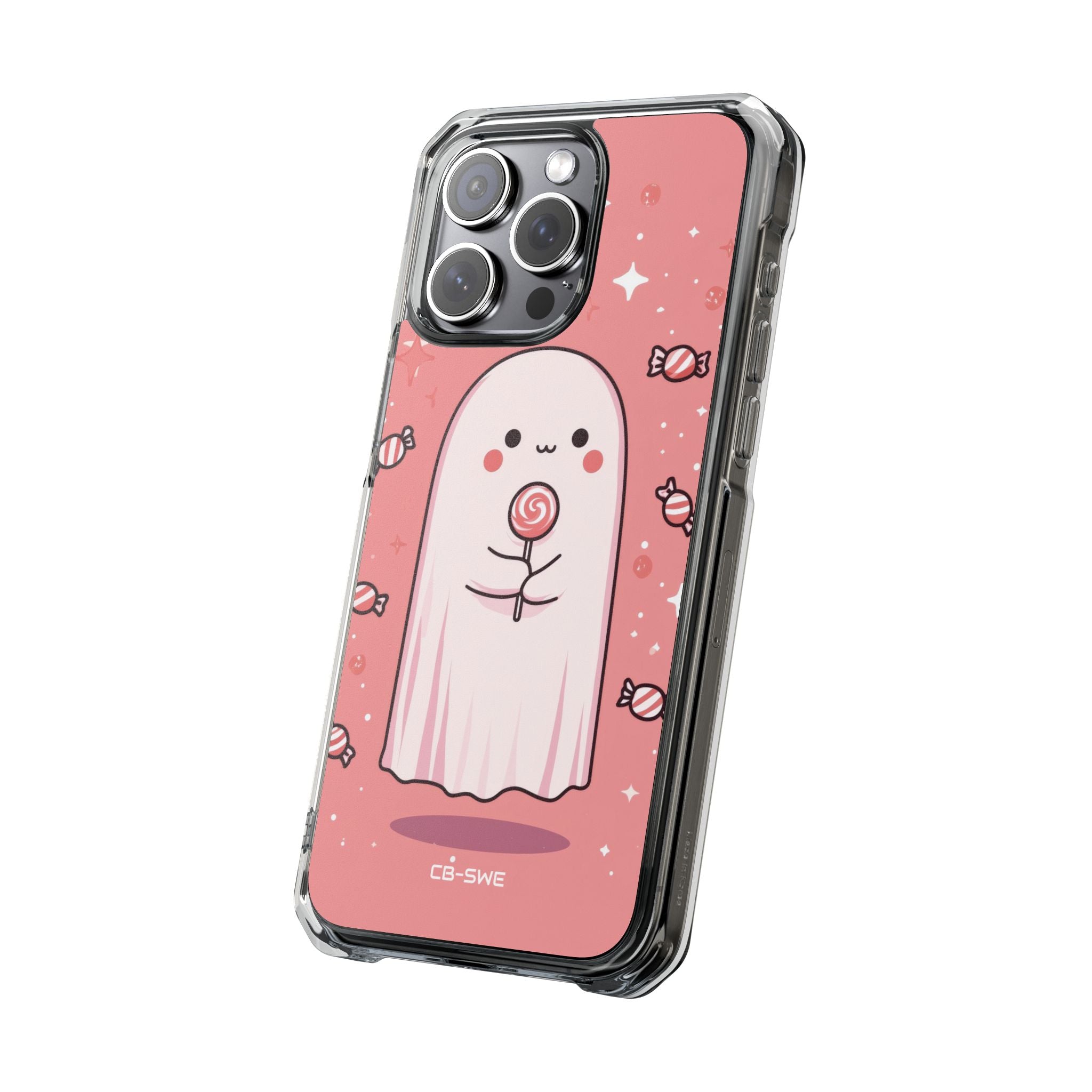 Cute Ghost Holds Candy iPhone Case - Impact