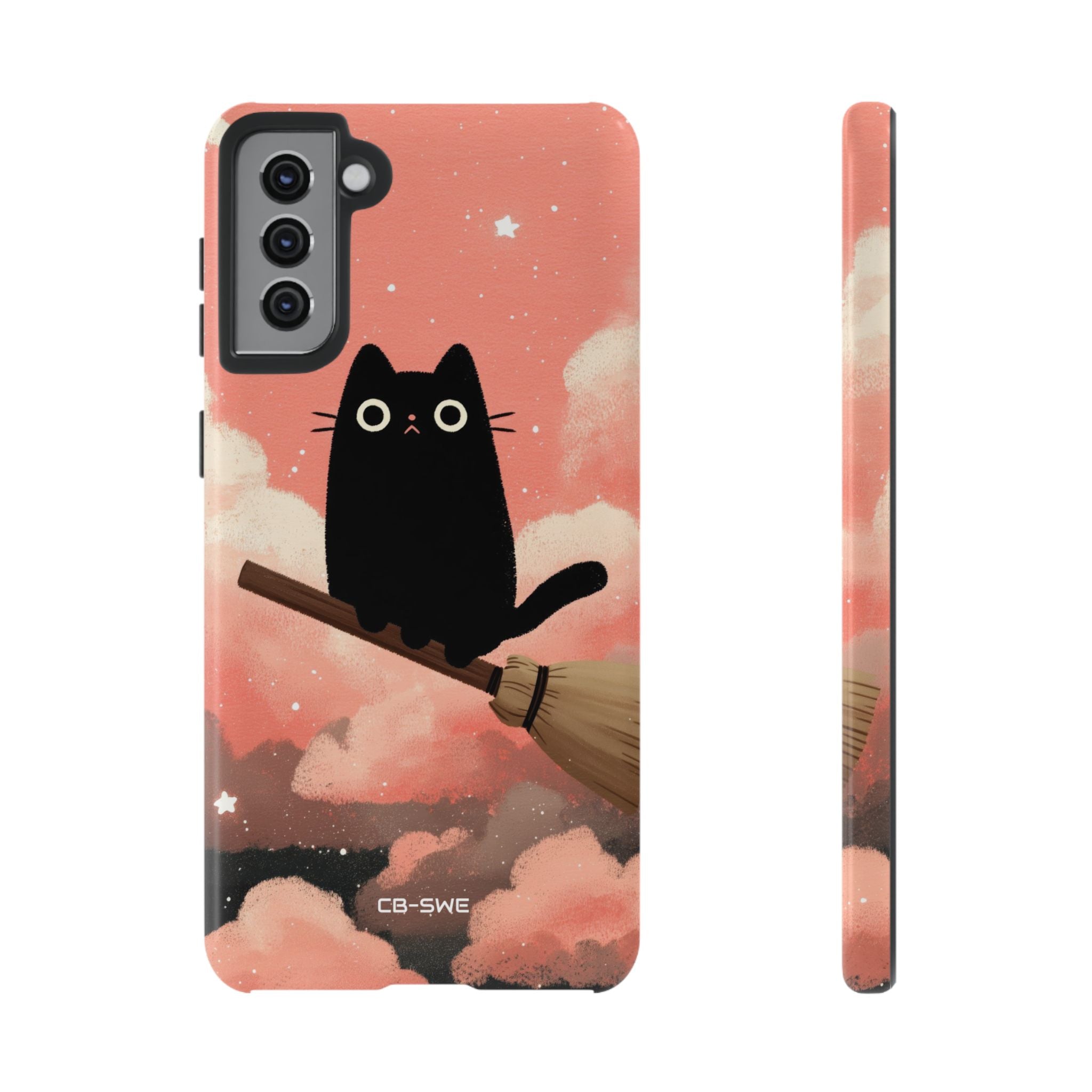 Cat Rides Broom - Samsung Case