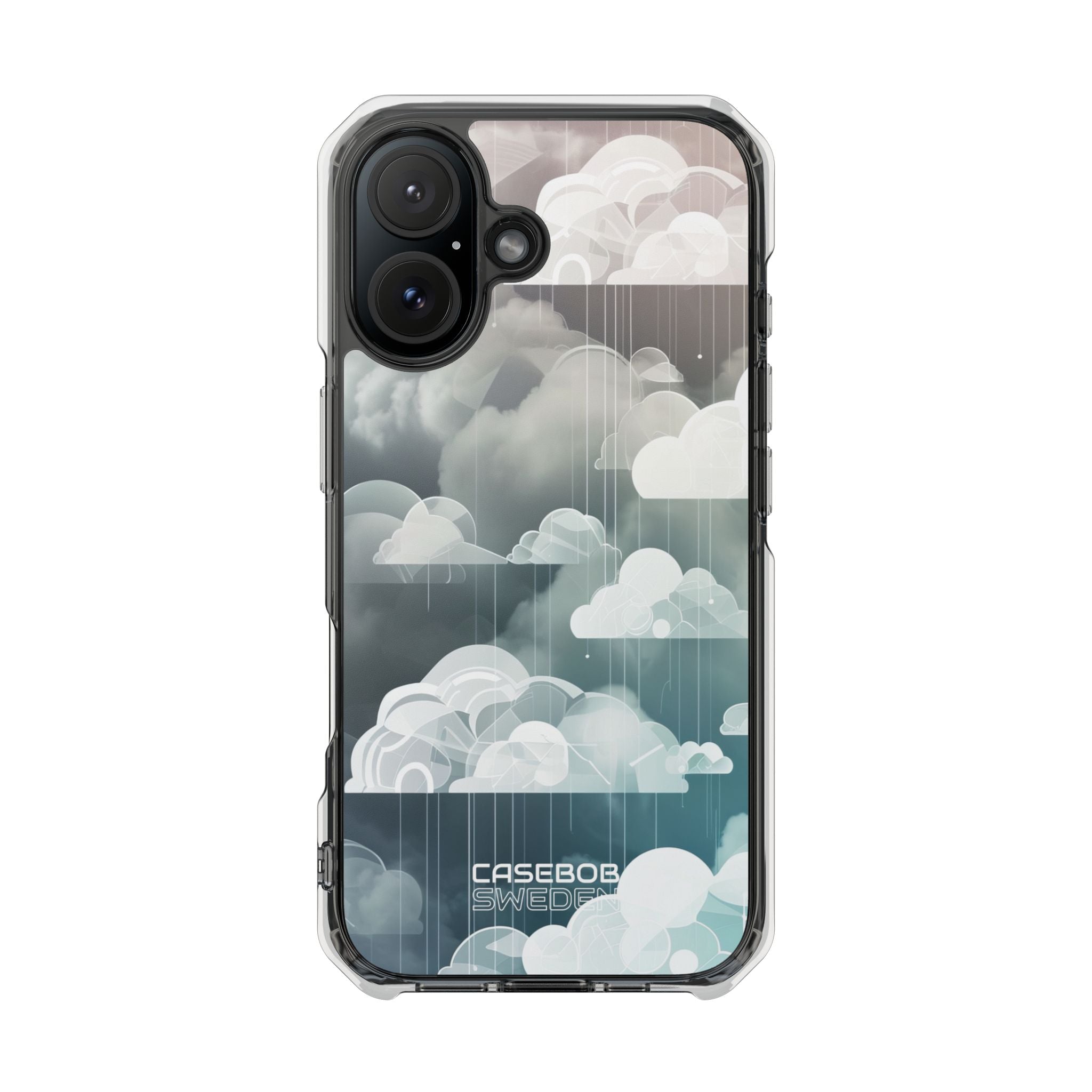 Silver Dream Clouds iPhone 16 - Impact Clear+