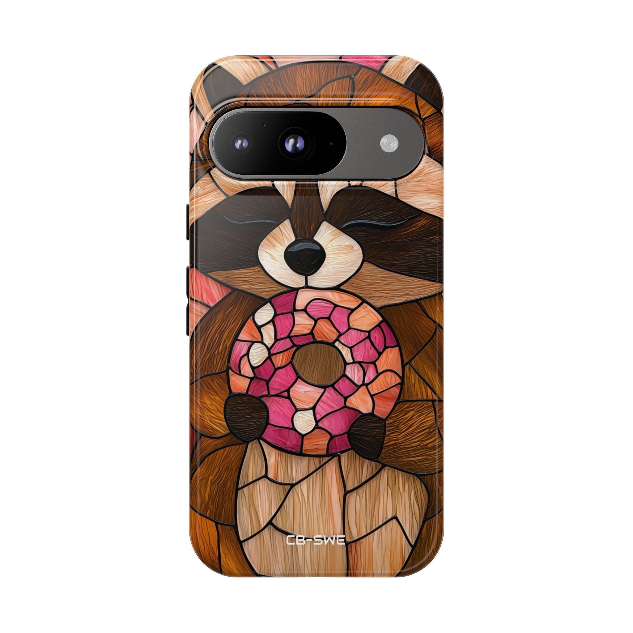 Raccoon Holds Donut - Google Pixel Case