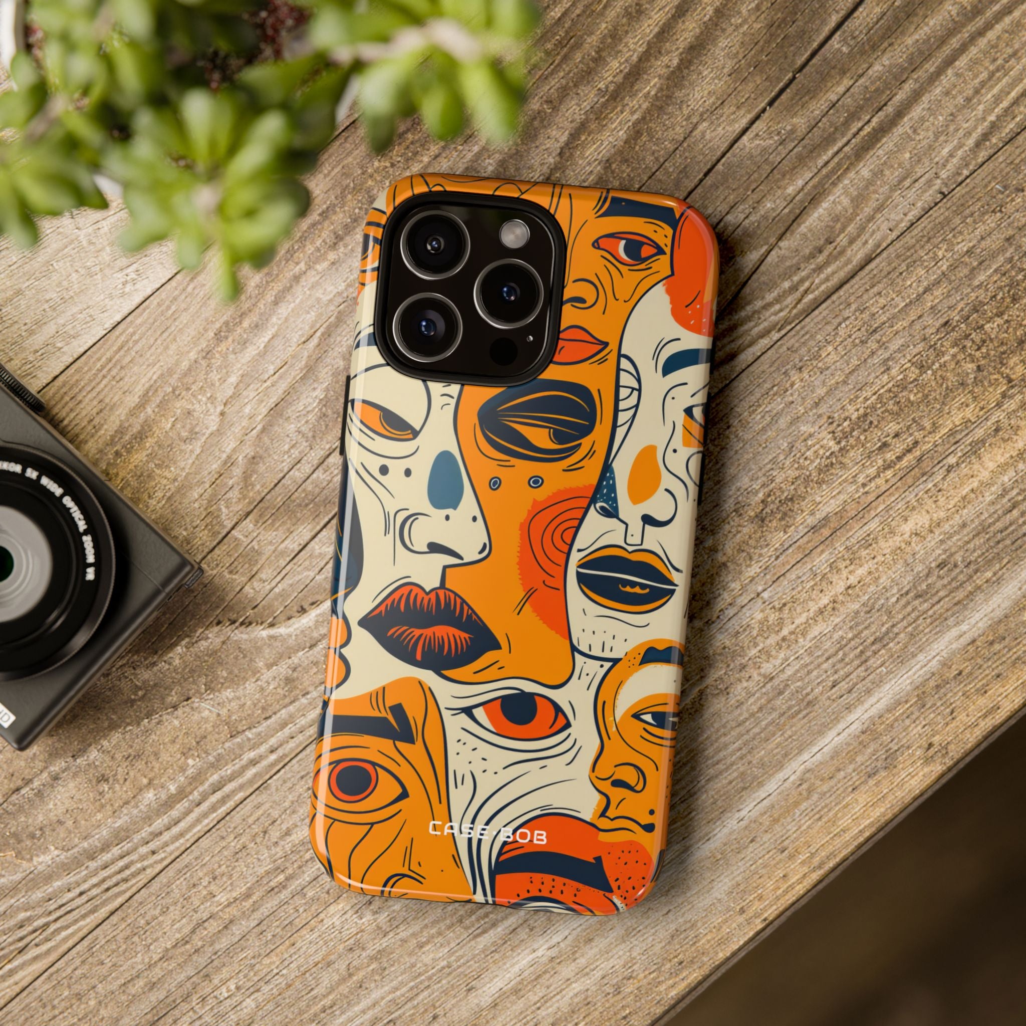 Tangled Faces Sunset iPhone 16 Pro Max Case - Tough
