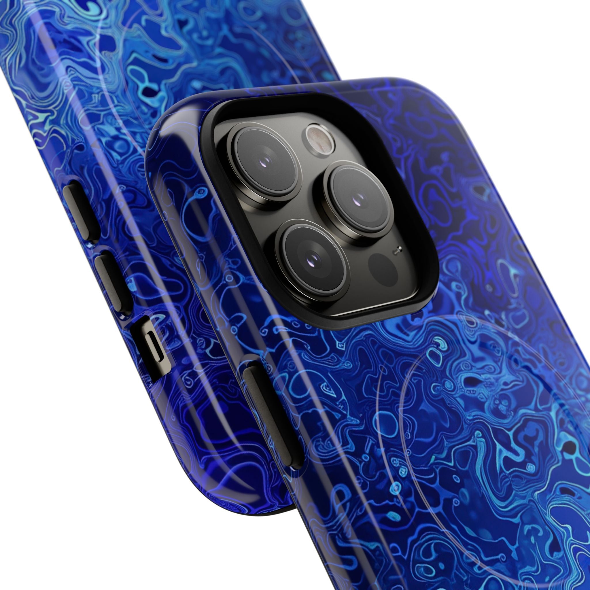 Swirling Blue Currents iPhone 14 - Tough+