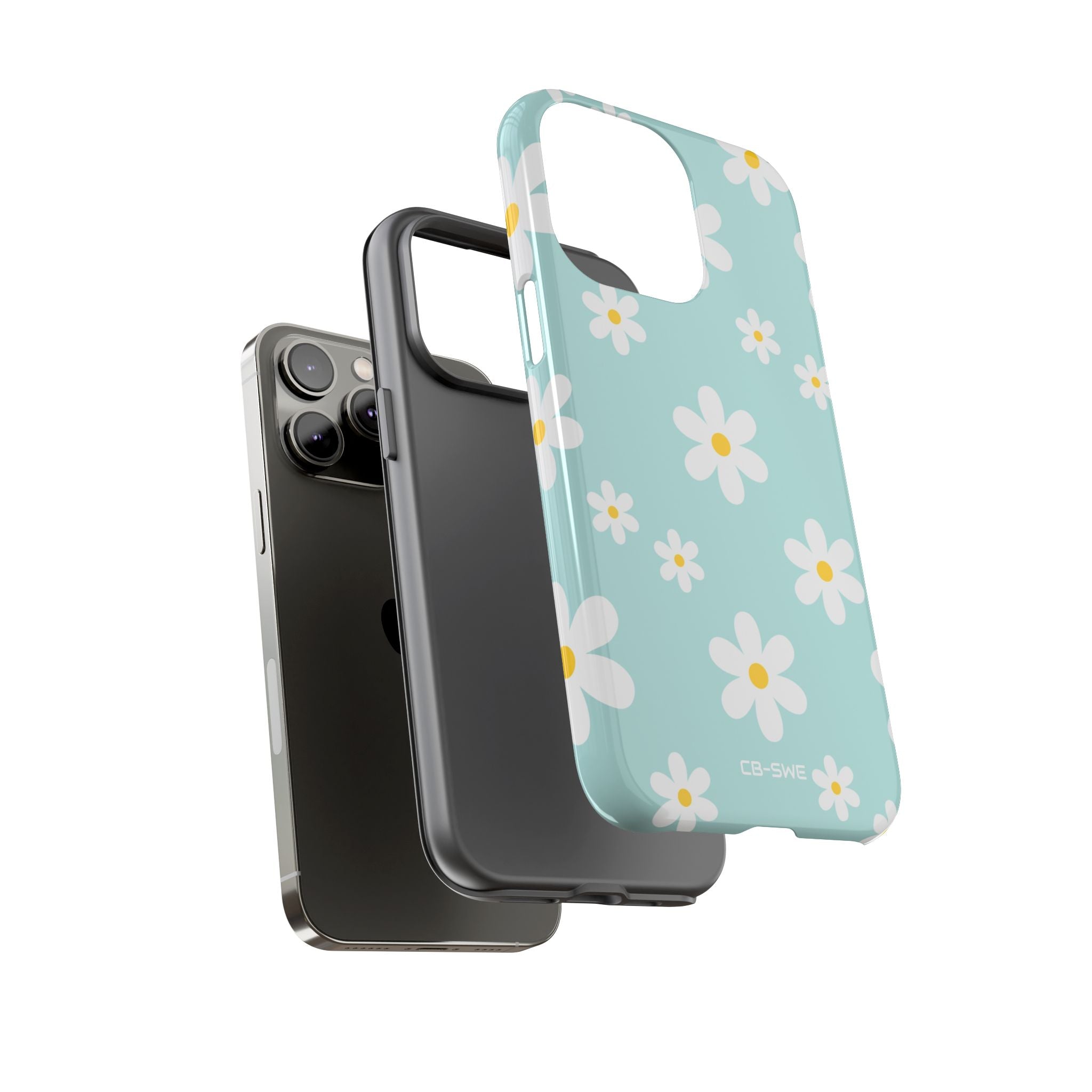 Daisies On Blue - iPhone Case
