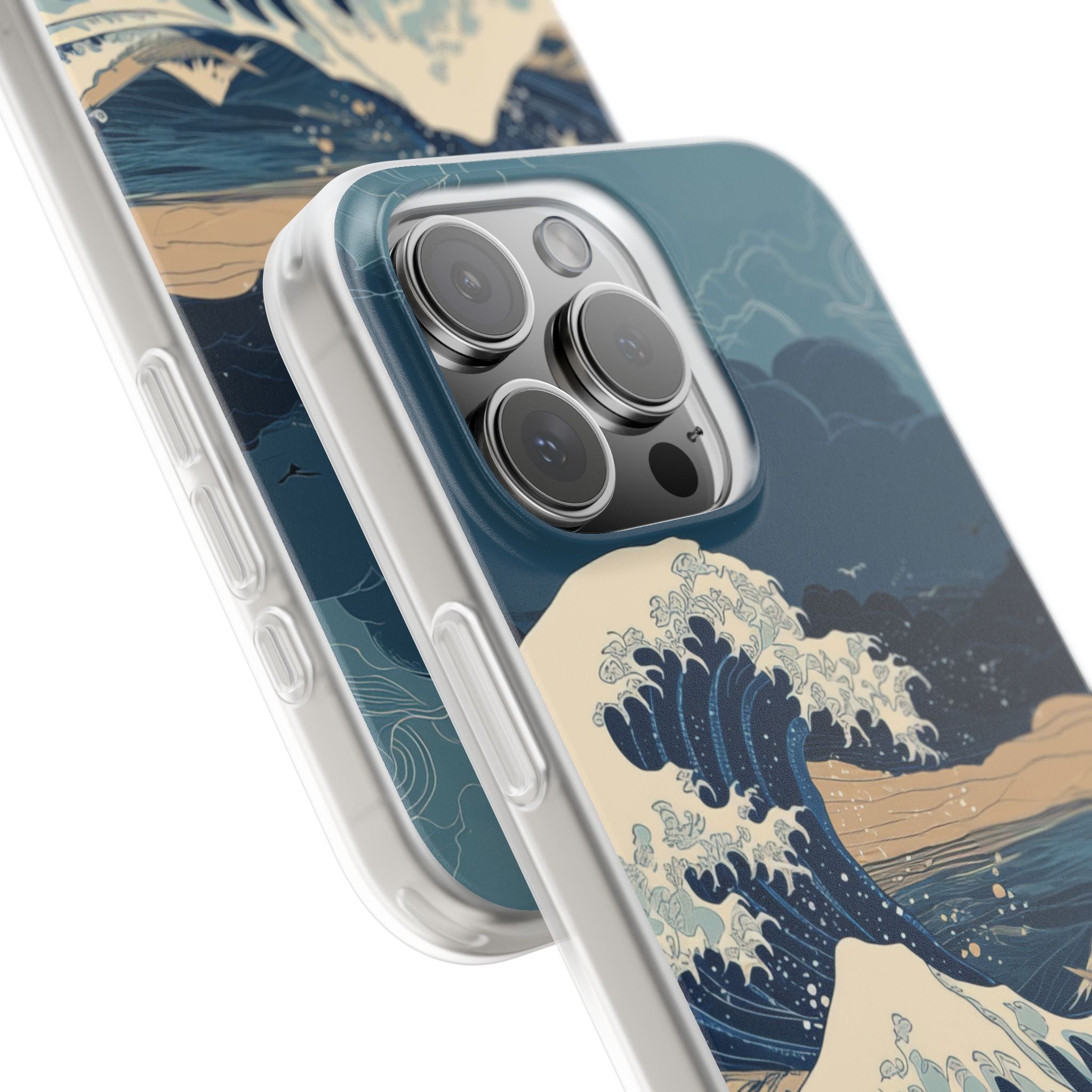 Cresting Blue Wave iPhone 16 Pro Max Case - Soft