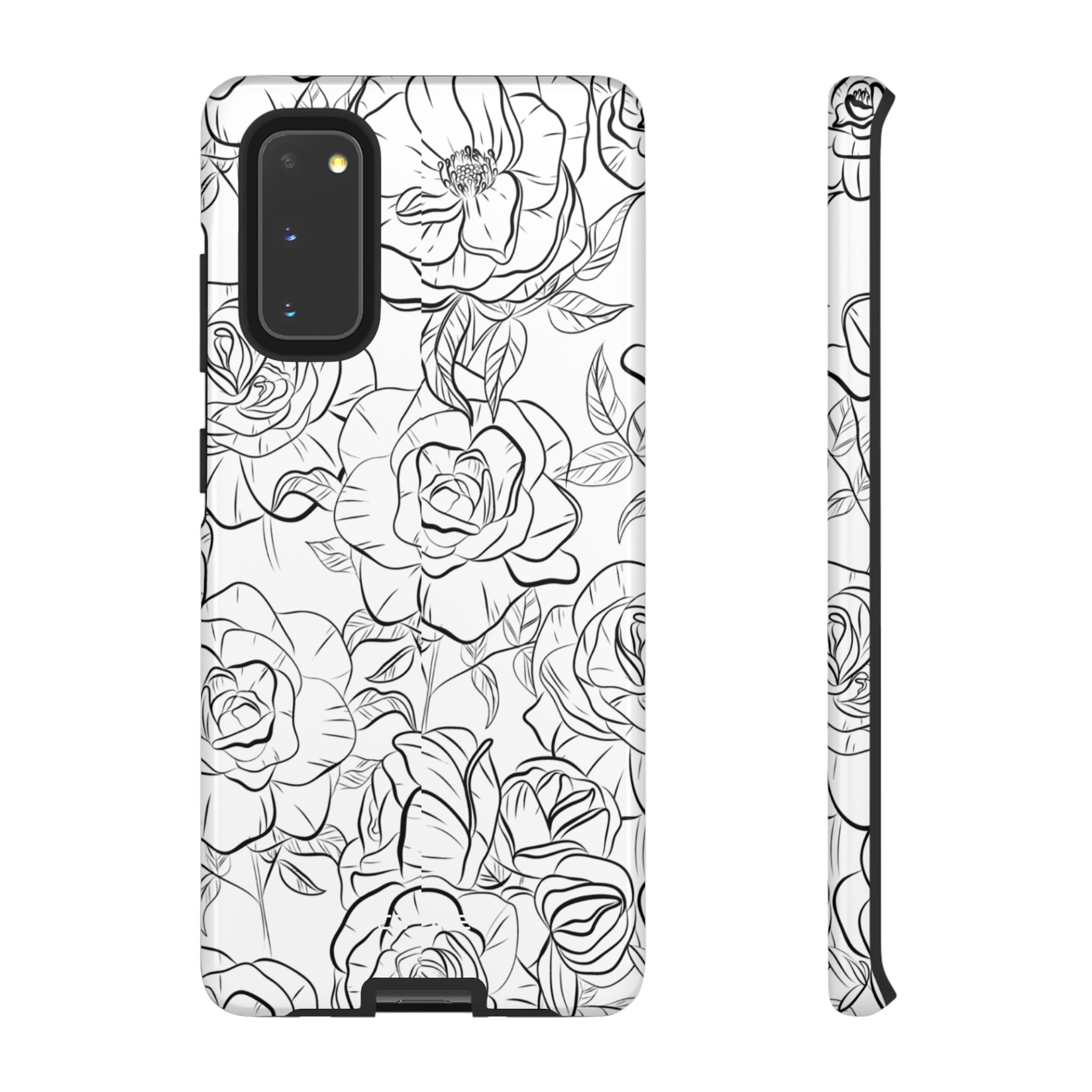 Intricate Rose Sketches - Samsung Case