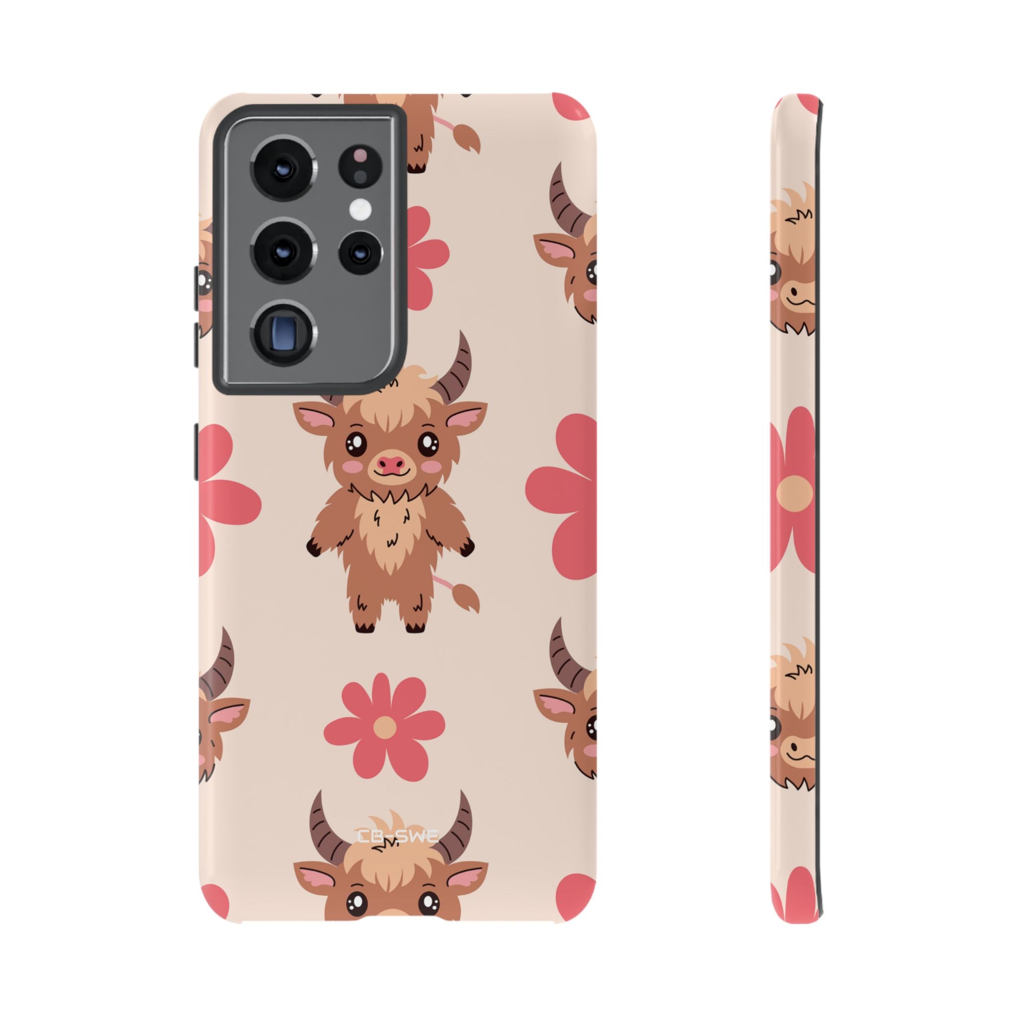 Cute Cattle & Flowers - Samsung Case