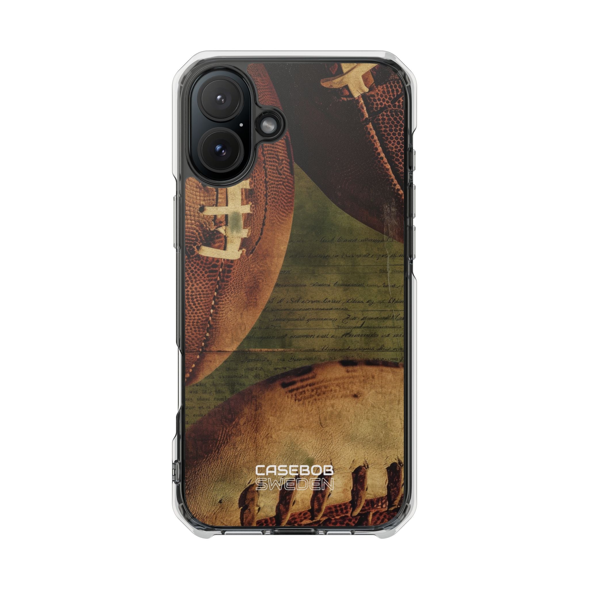 Vintage Football Textures iPhone 16 - Impact Clear+