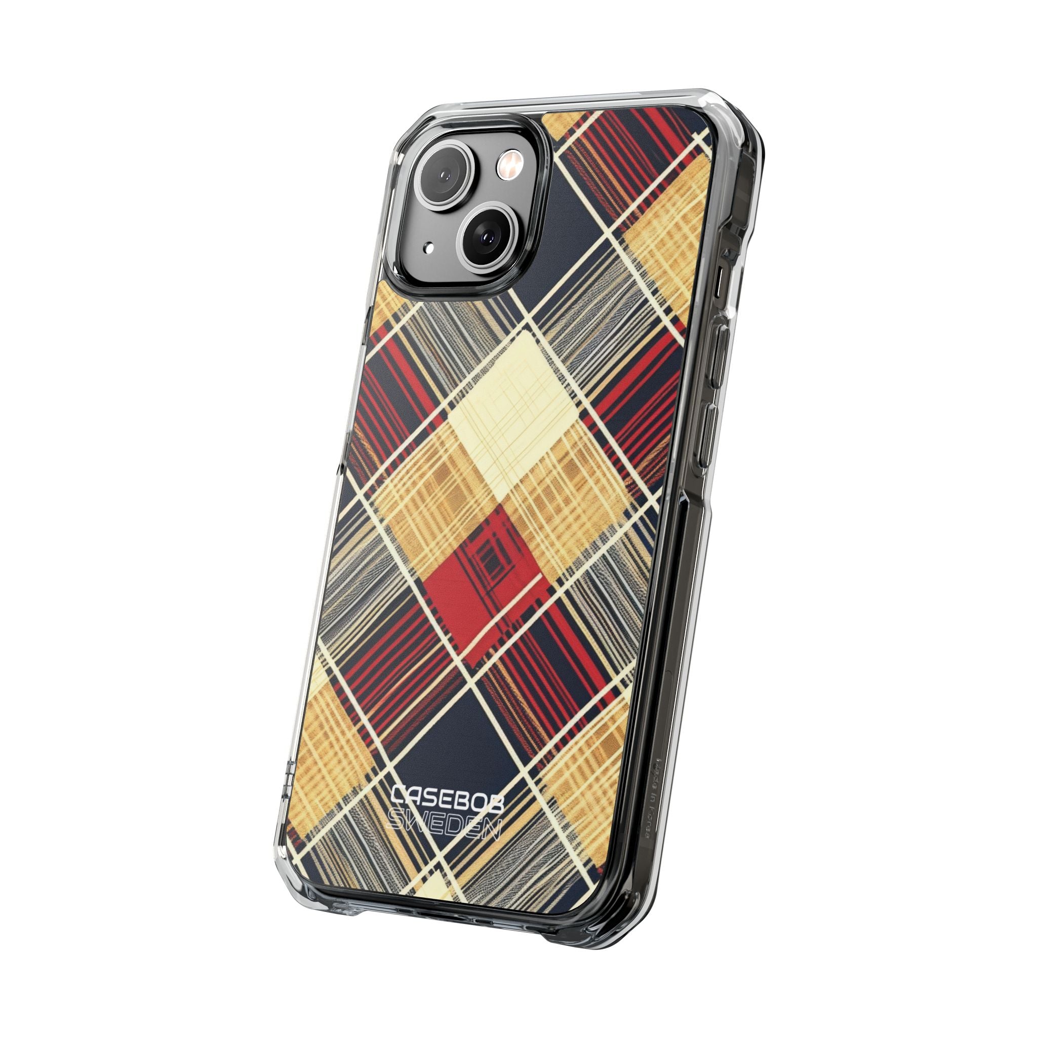 Plaid Diamond Tapestry iPhone 14 - Impact Clear+