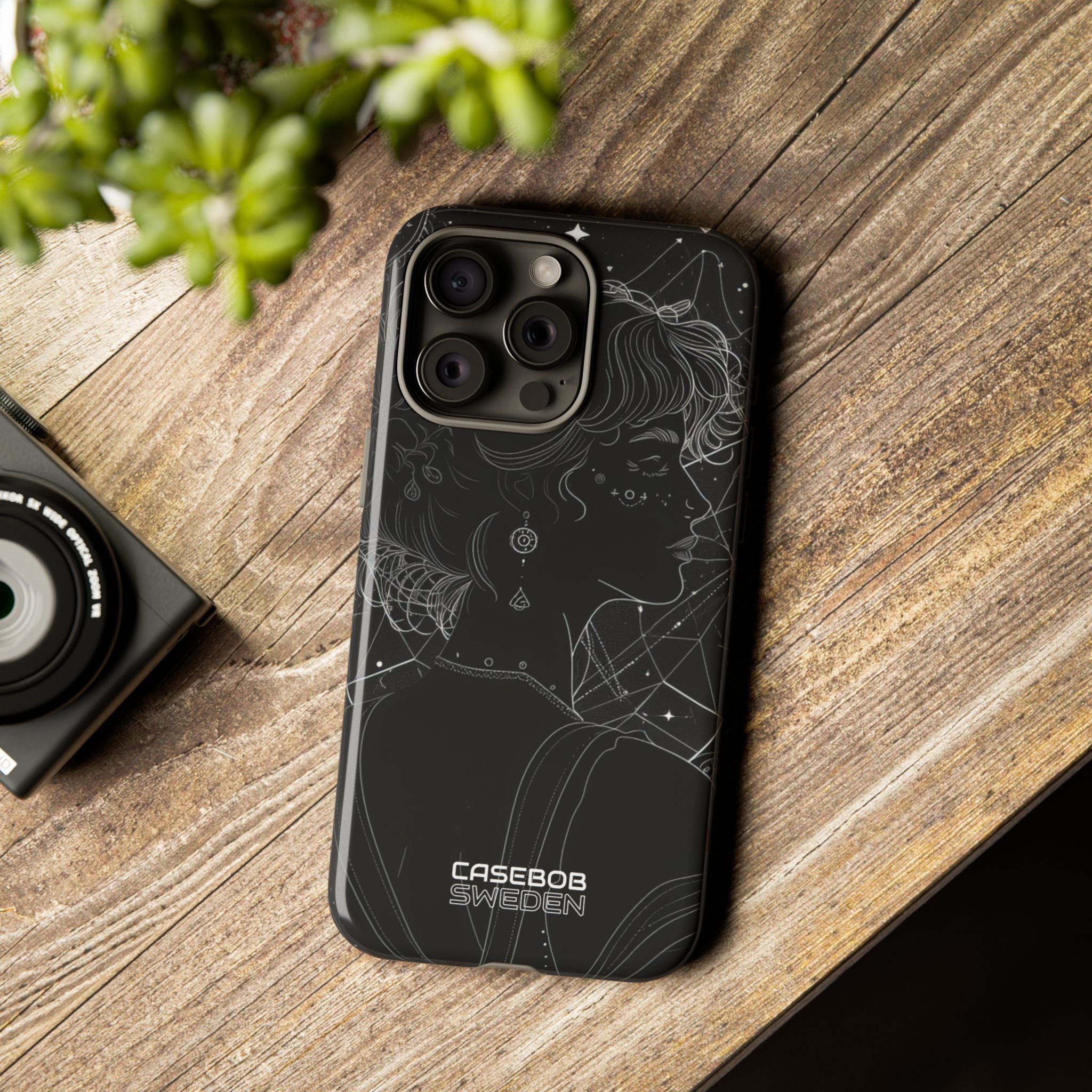 Celestial Bloom Silhouette iPhone 15 - Tough