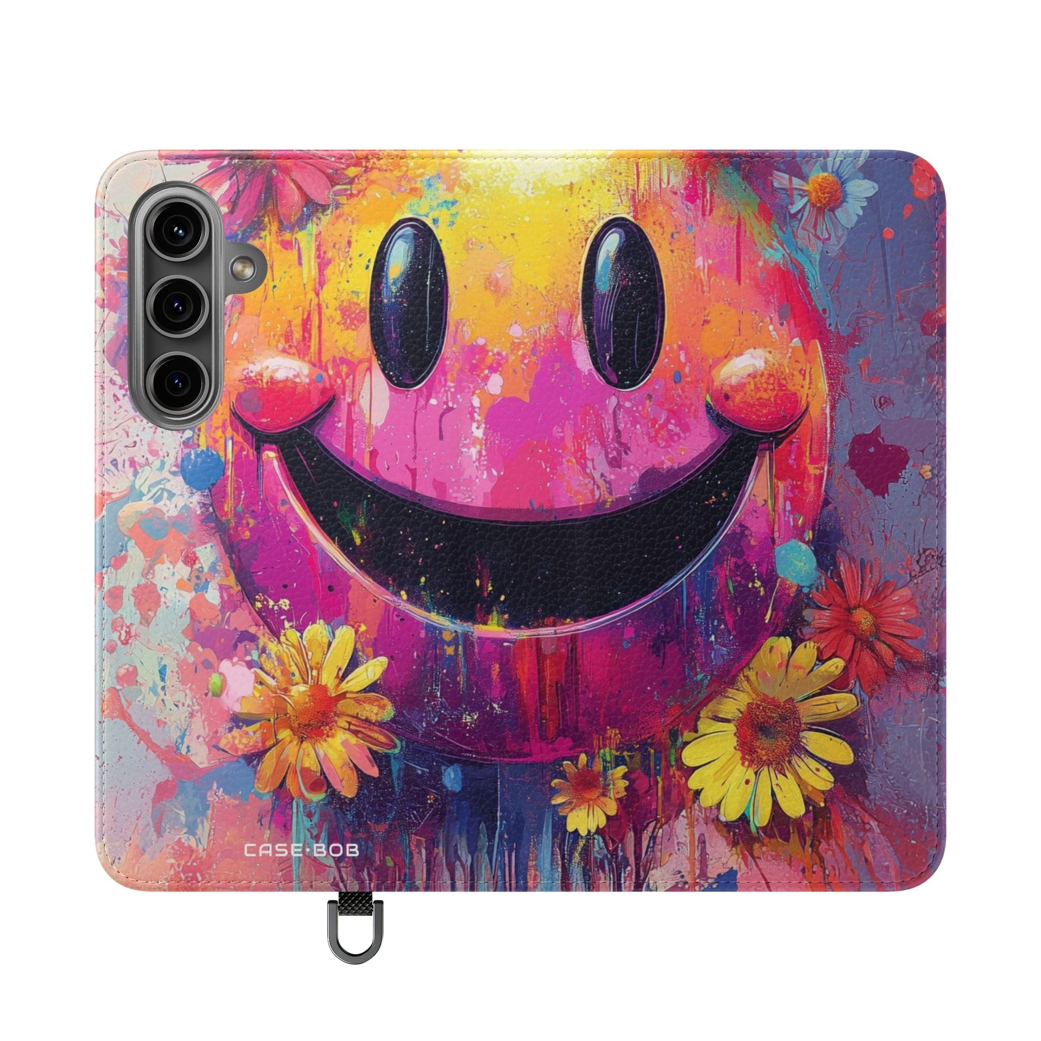 Smiley Bloom Drip - Samsung S24 Case - Wallet