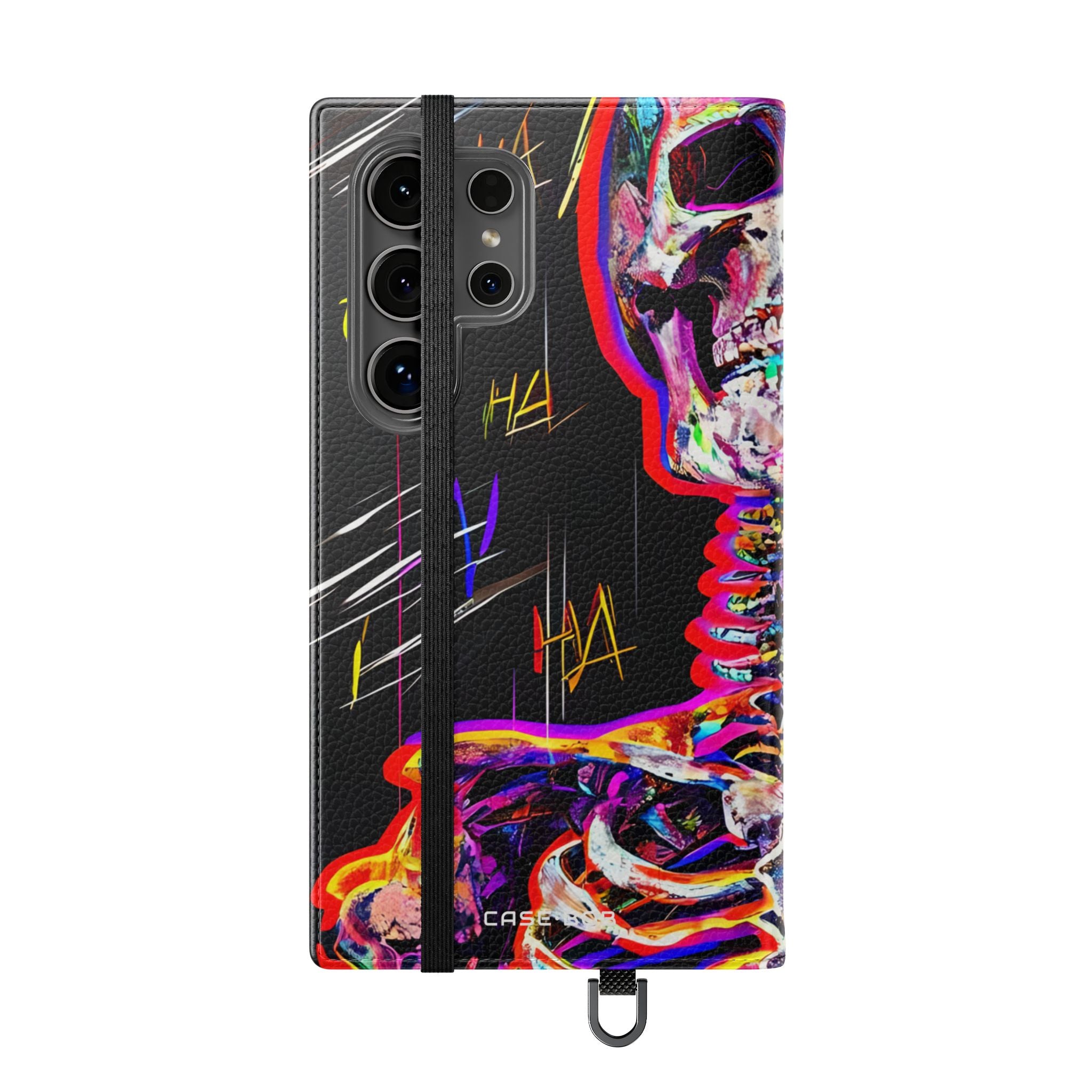 Neon Skeleton Laughter - Samsung S24 Ultra Case - Wallet