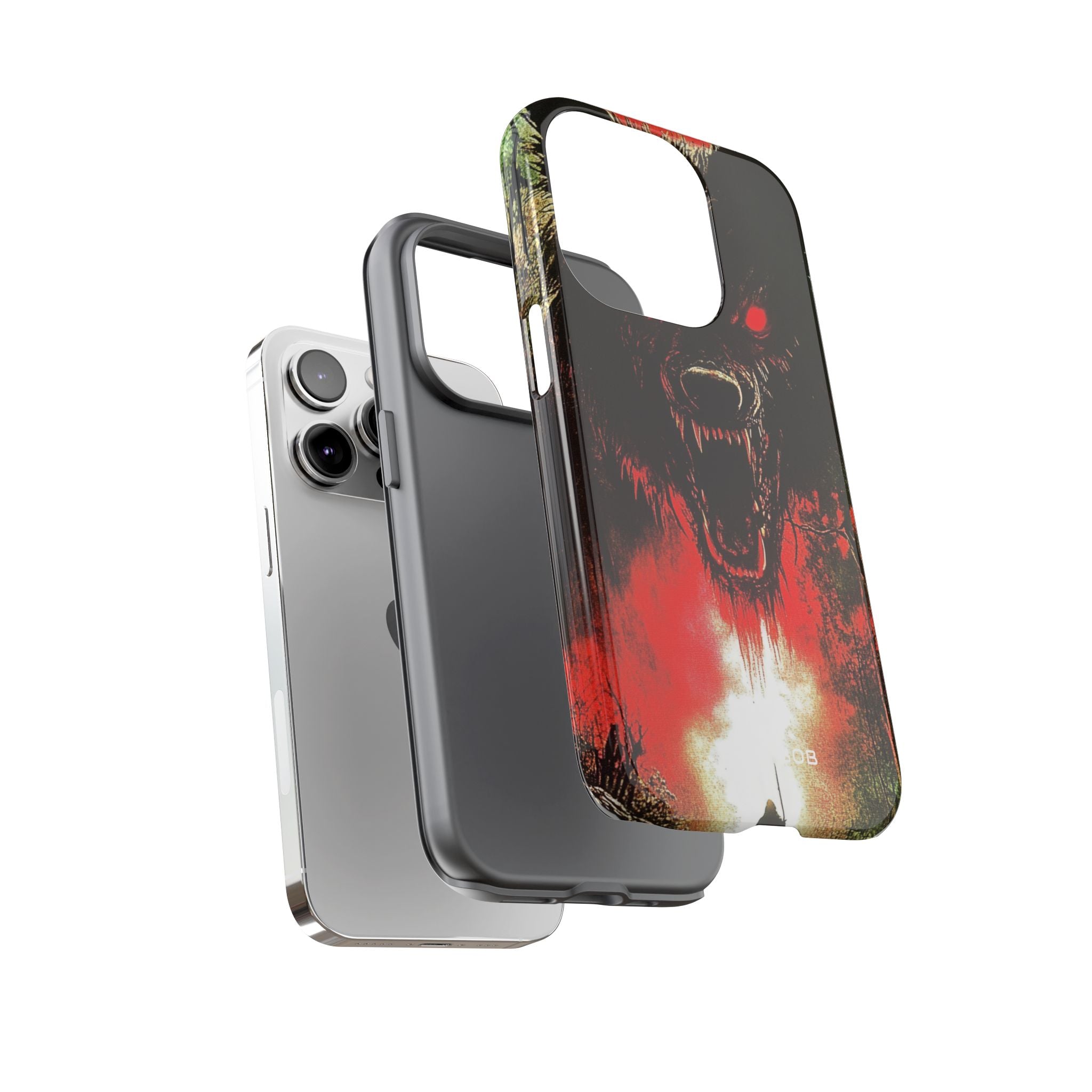 Crimson Wolf iPhone 14 Pro Case - Tough