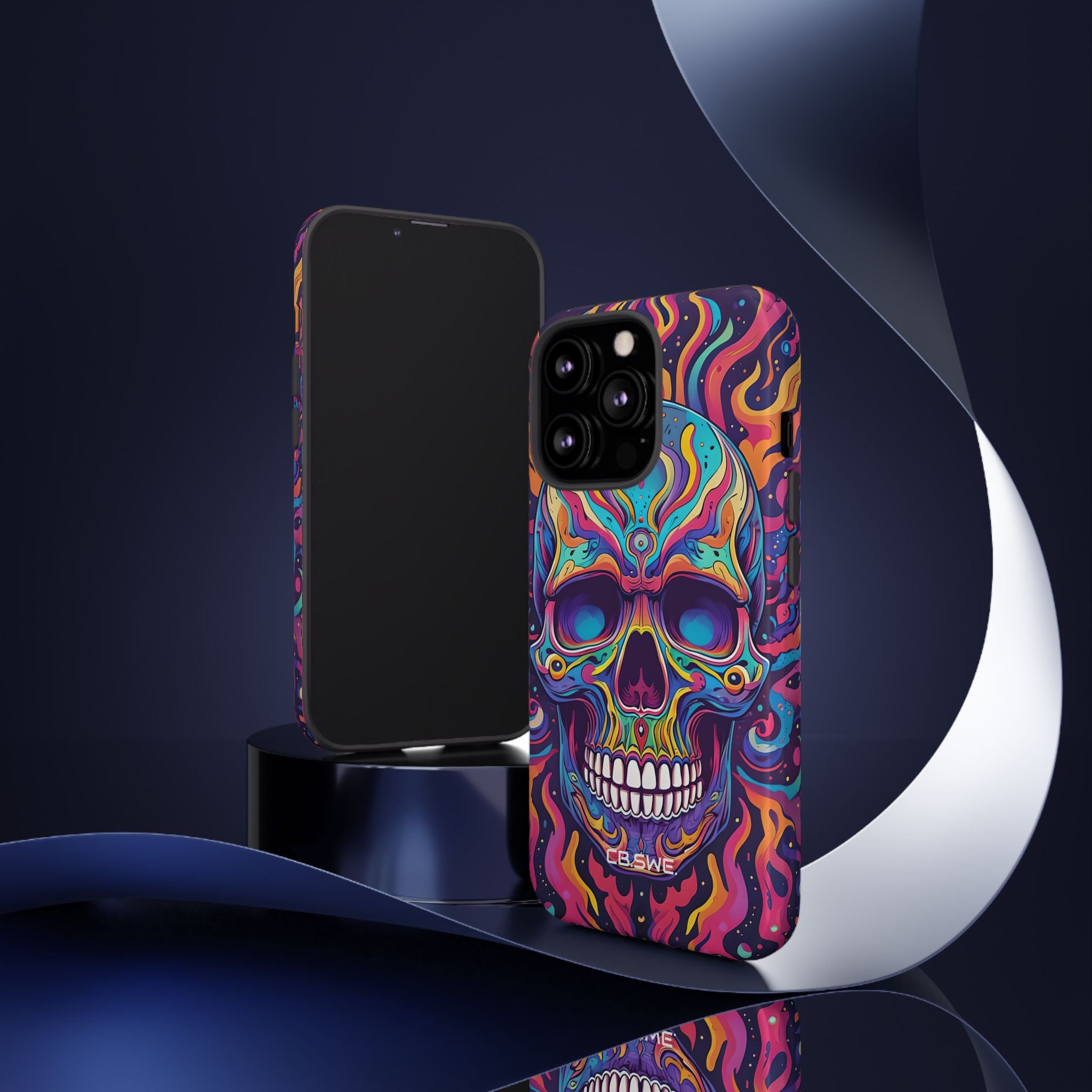 Psychedelic Skull Vivid Colorful iPhone 13 - Tough