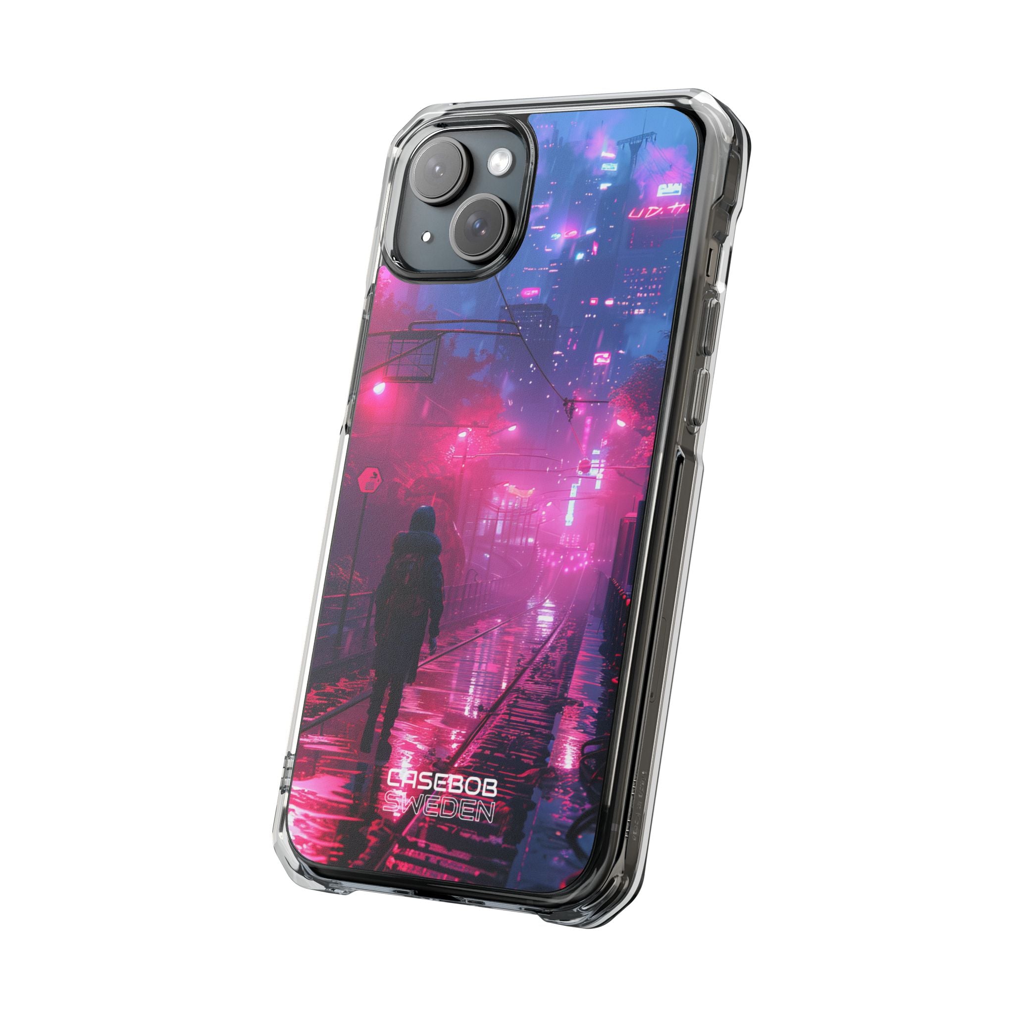 Neon Shadow City iPhone 15 - Impact Clear+
