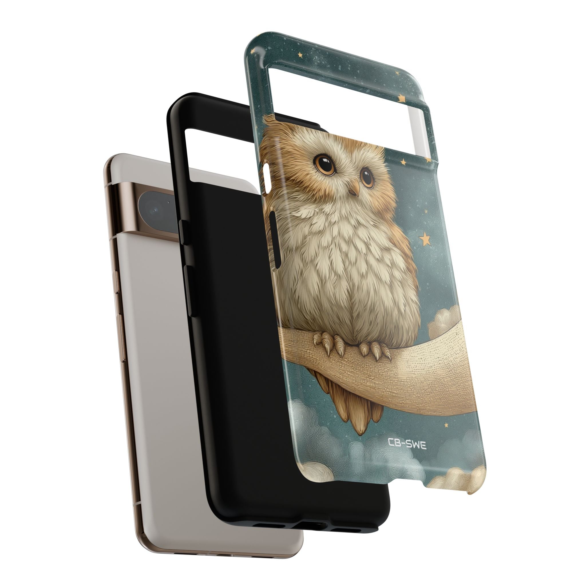 Owls Nestle Moon - Google Pixel Case