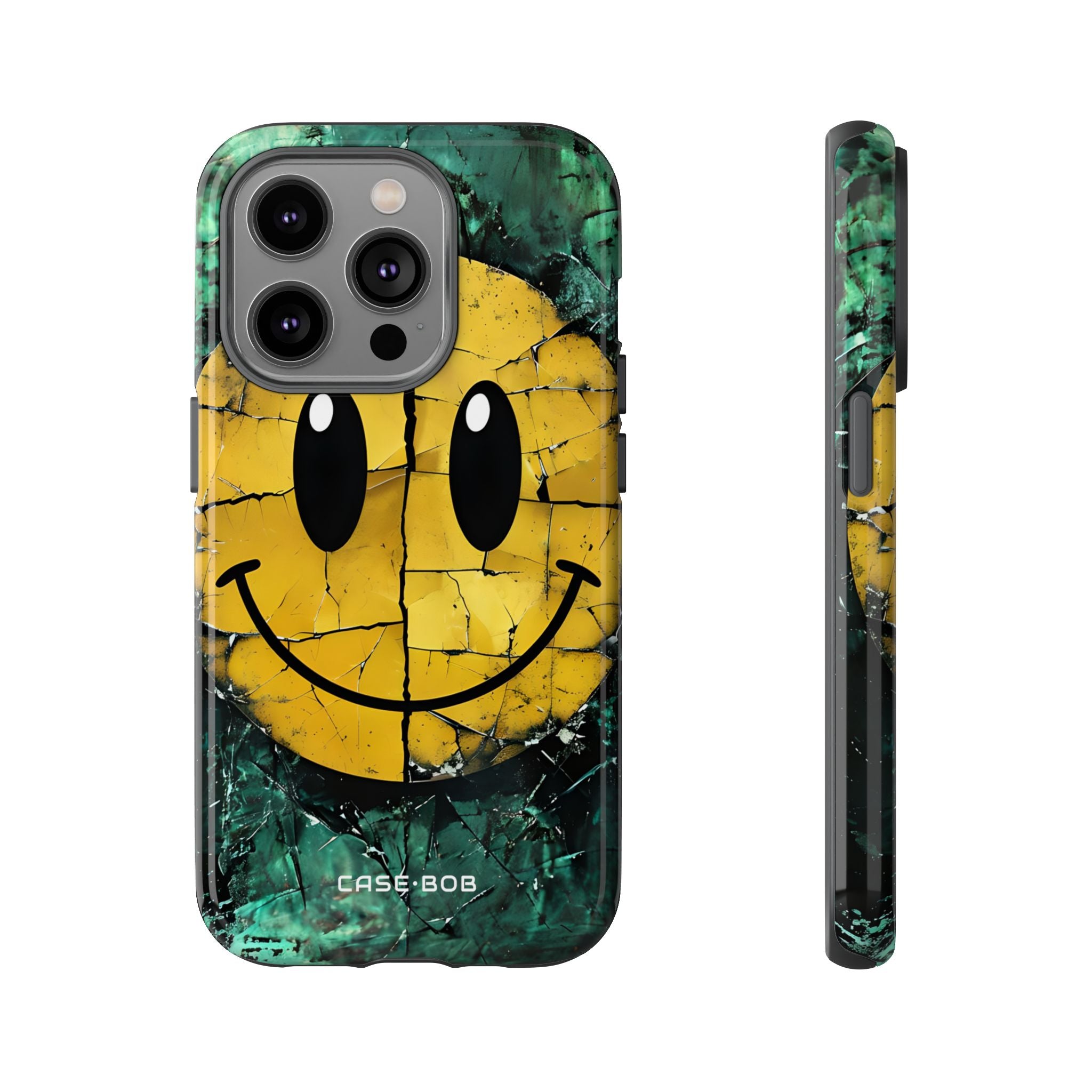 Cracked Smiley iPhone 14 Pro Case - Tough