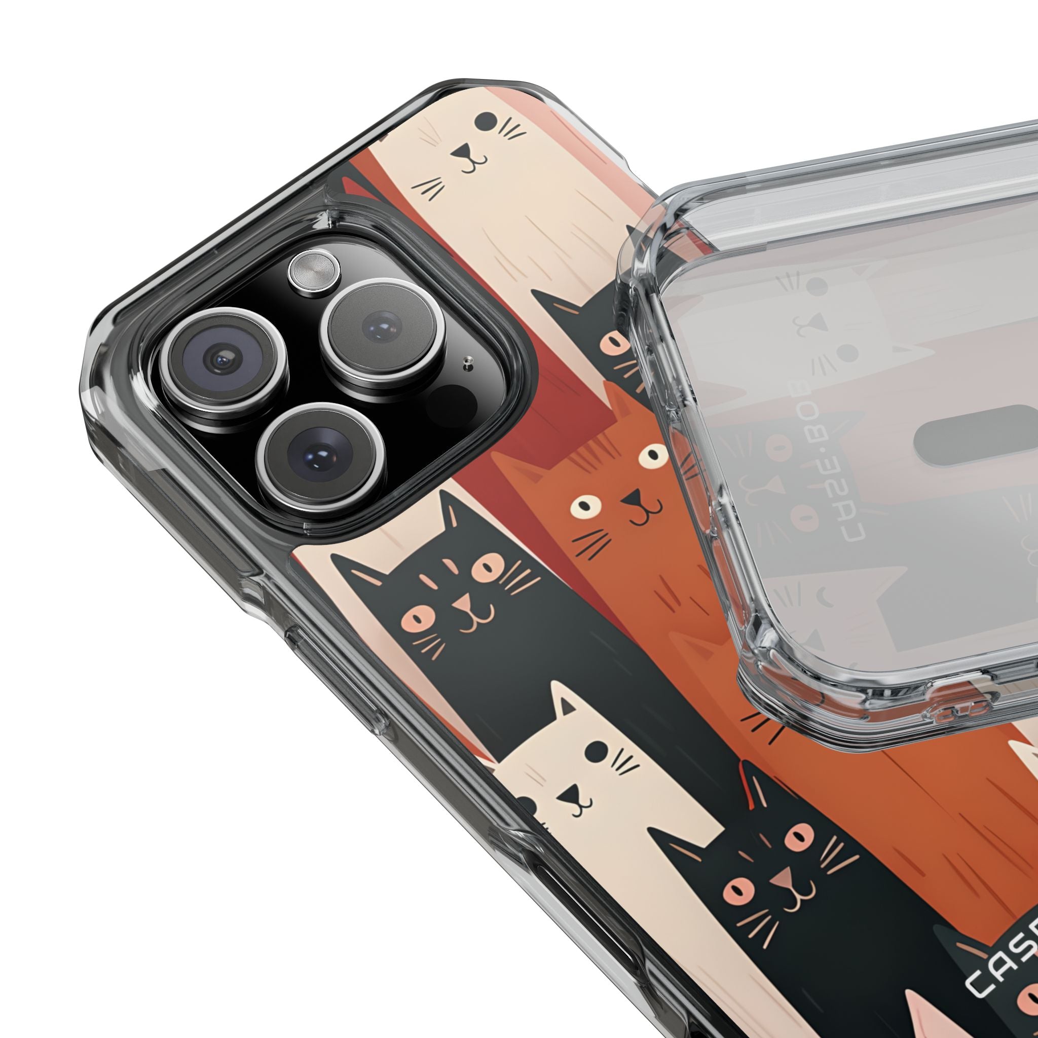 Elongated Cats Black iPhone 16 Pro Case - Impact