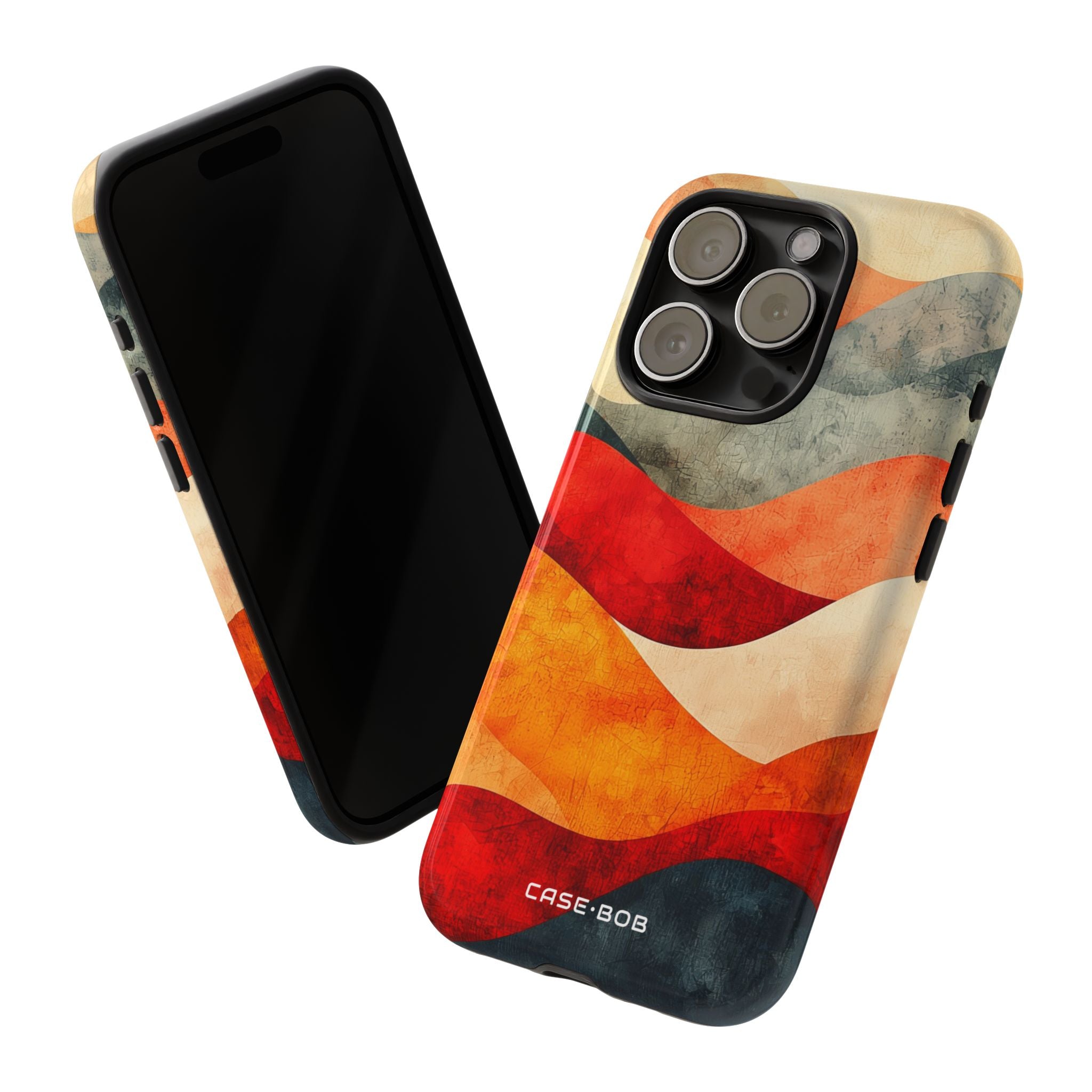 Cracked Wave Sunset iPhone 15 Pro Case - Tough