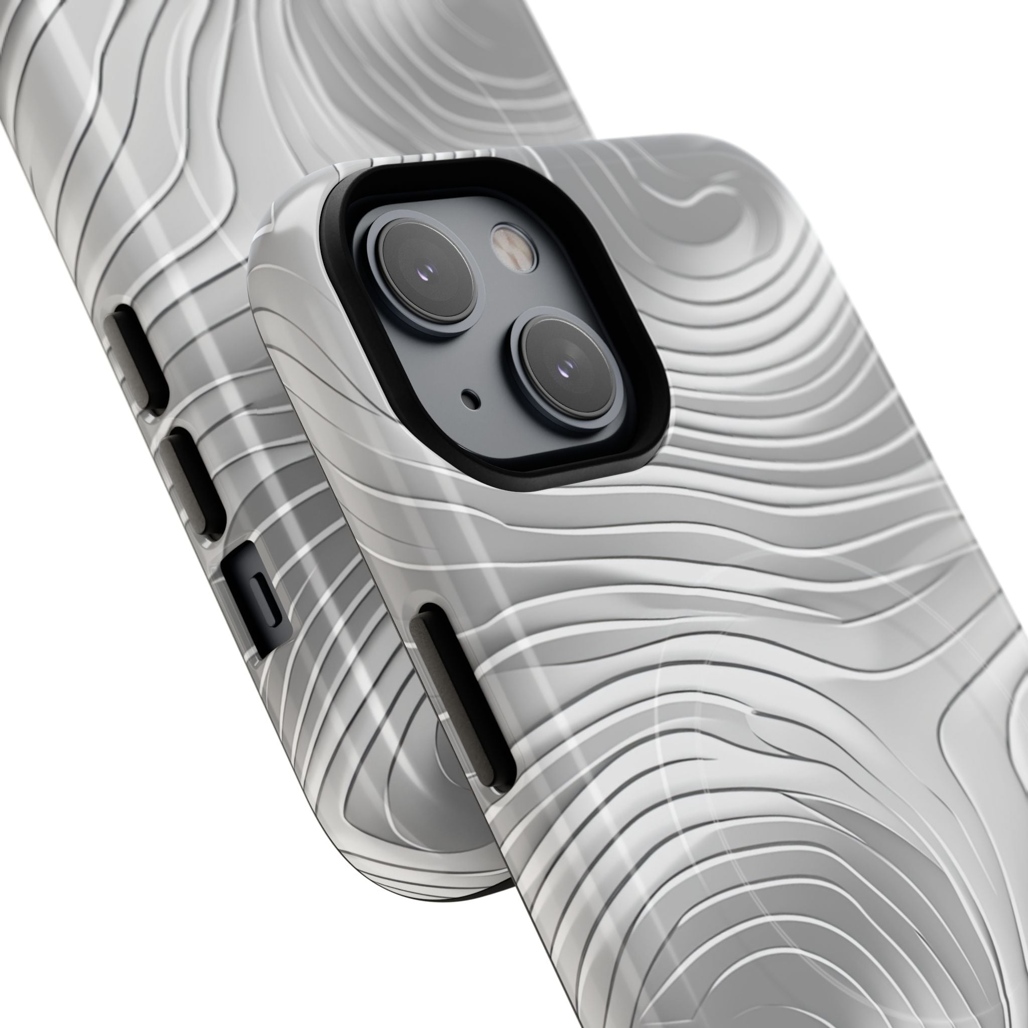Monochrome Flow Lines iPhone 14 - Tough+