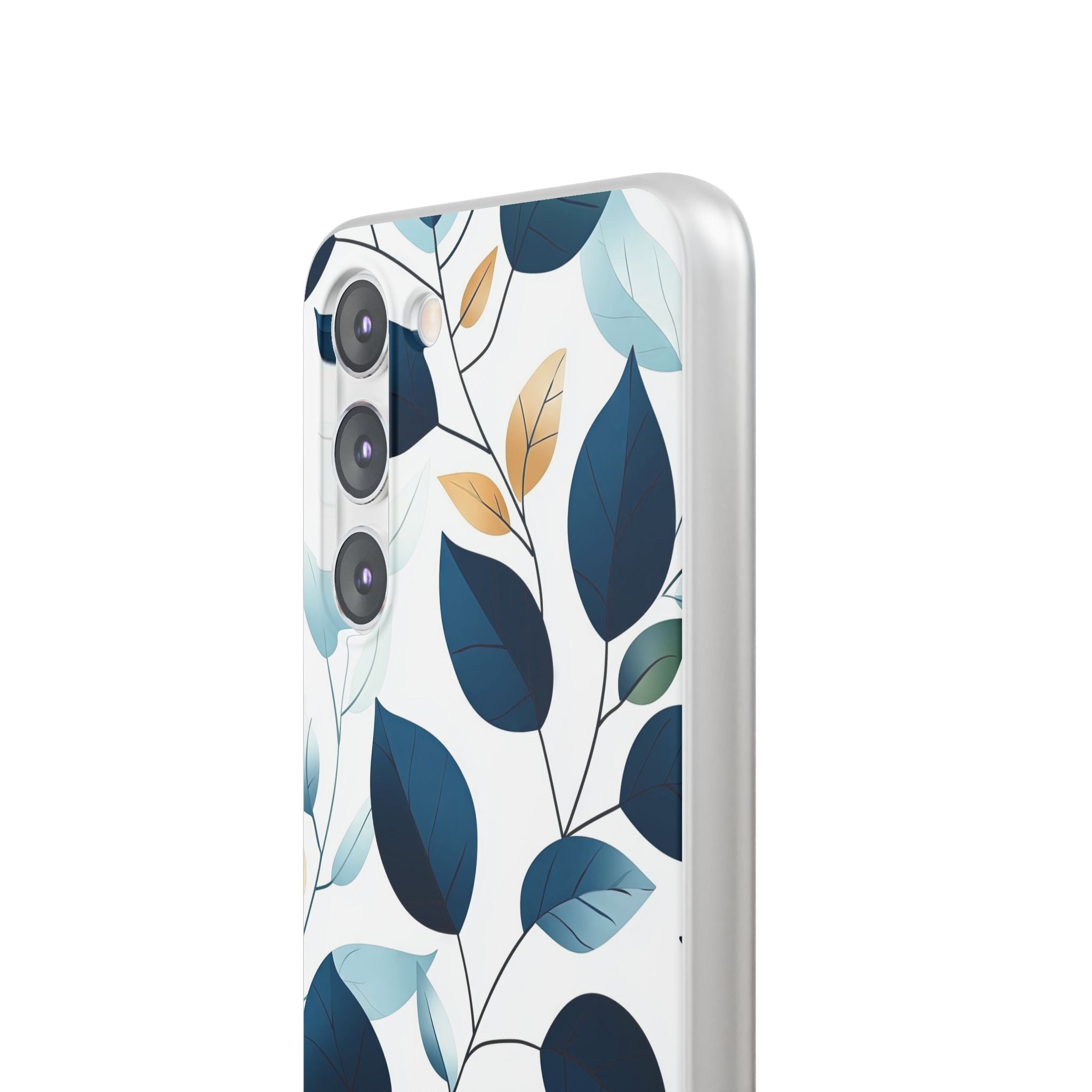 Navy Leaf Veins Samsung S23 Plus Case - Soft