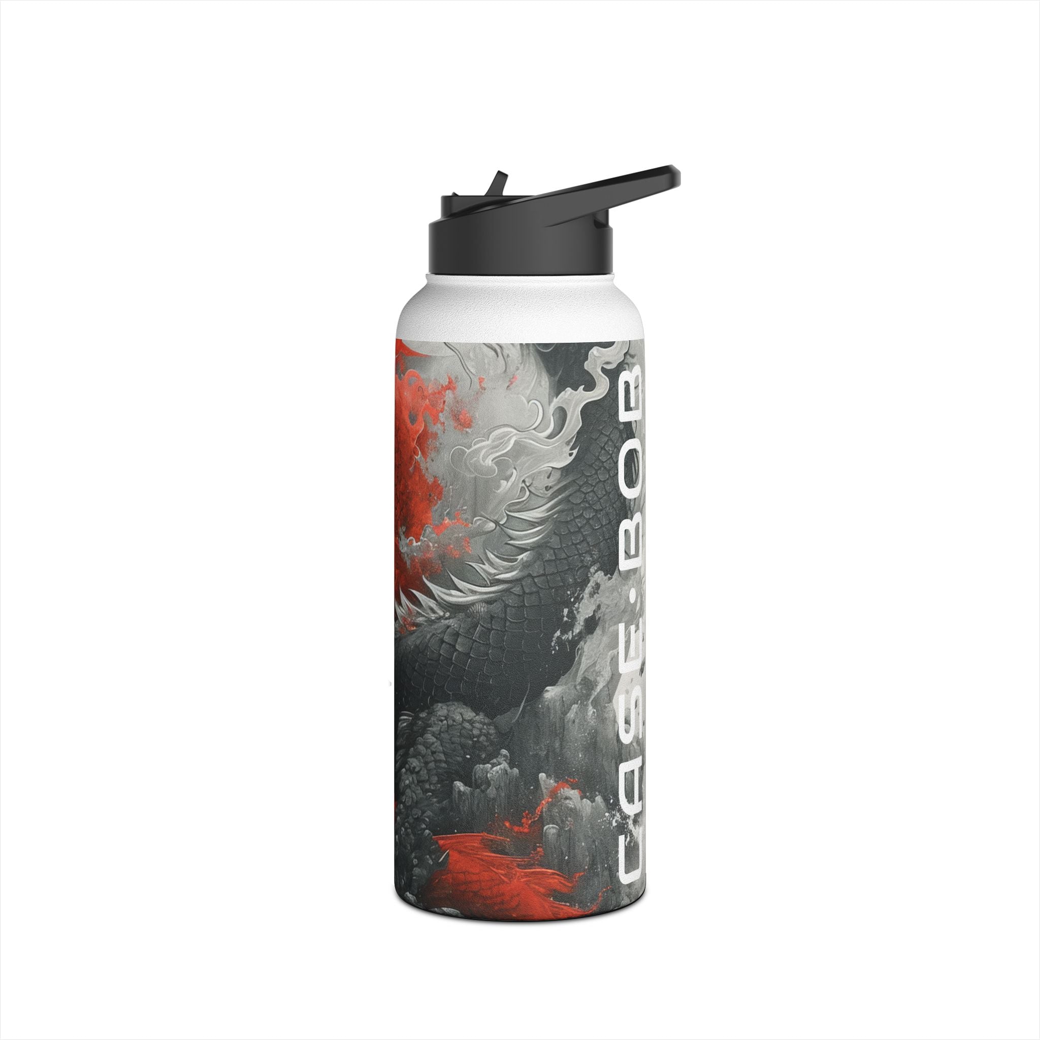 Twin Dragons Dance - Stainless Steel Water Bottle