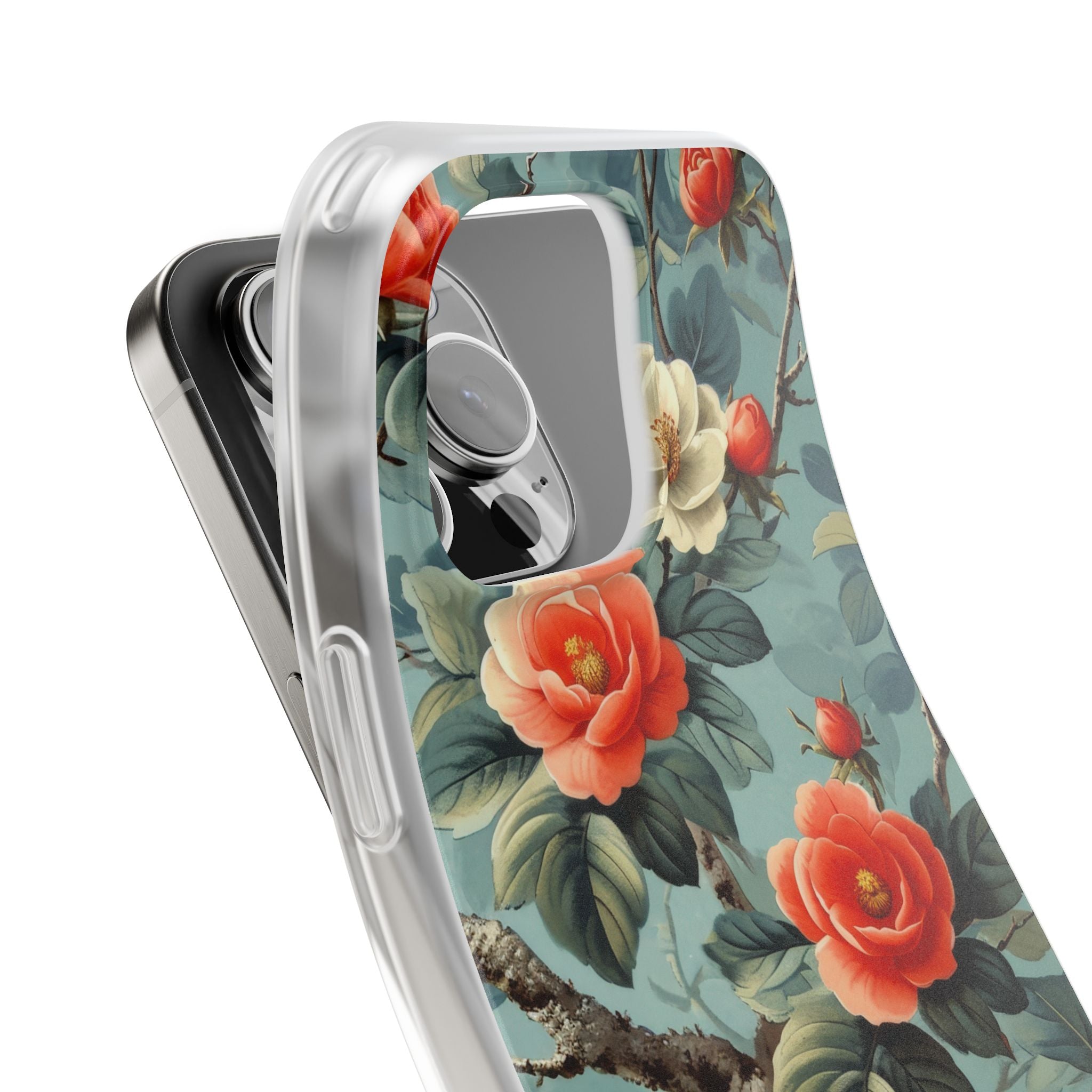Coral Bloom iPhone 16 Pro Max Case - Soft