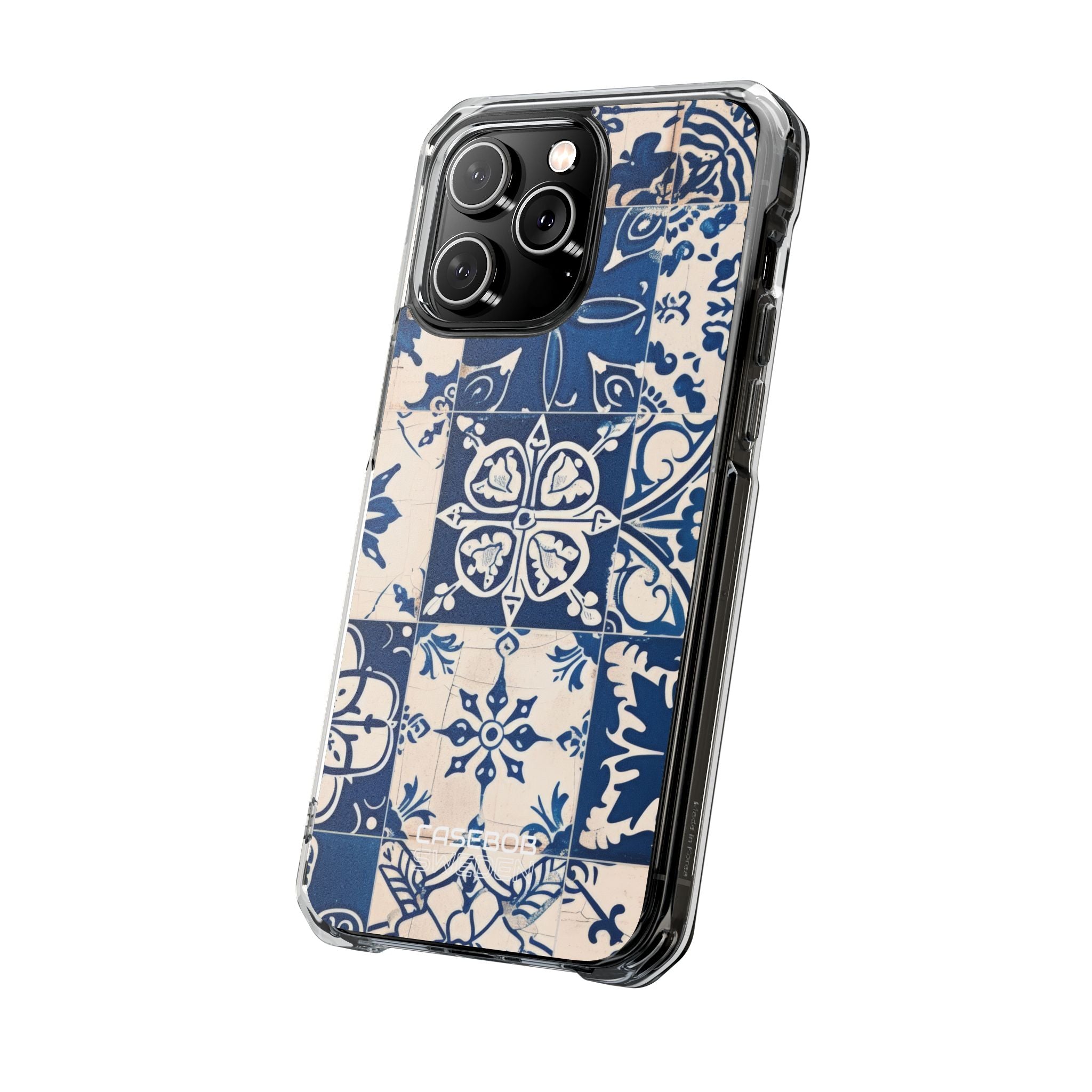 Ornate Blue Tiles iPhone 14 - Impact Clear+