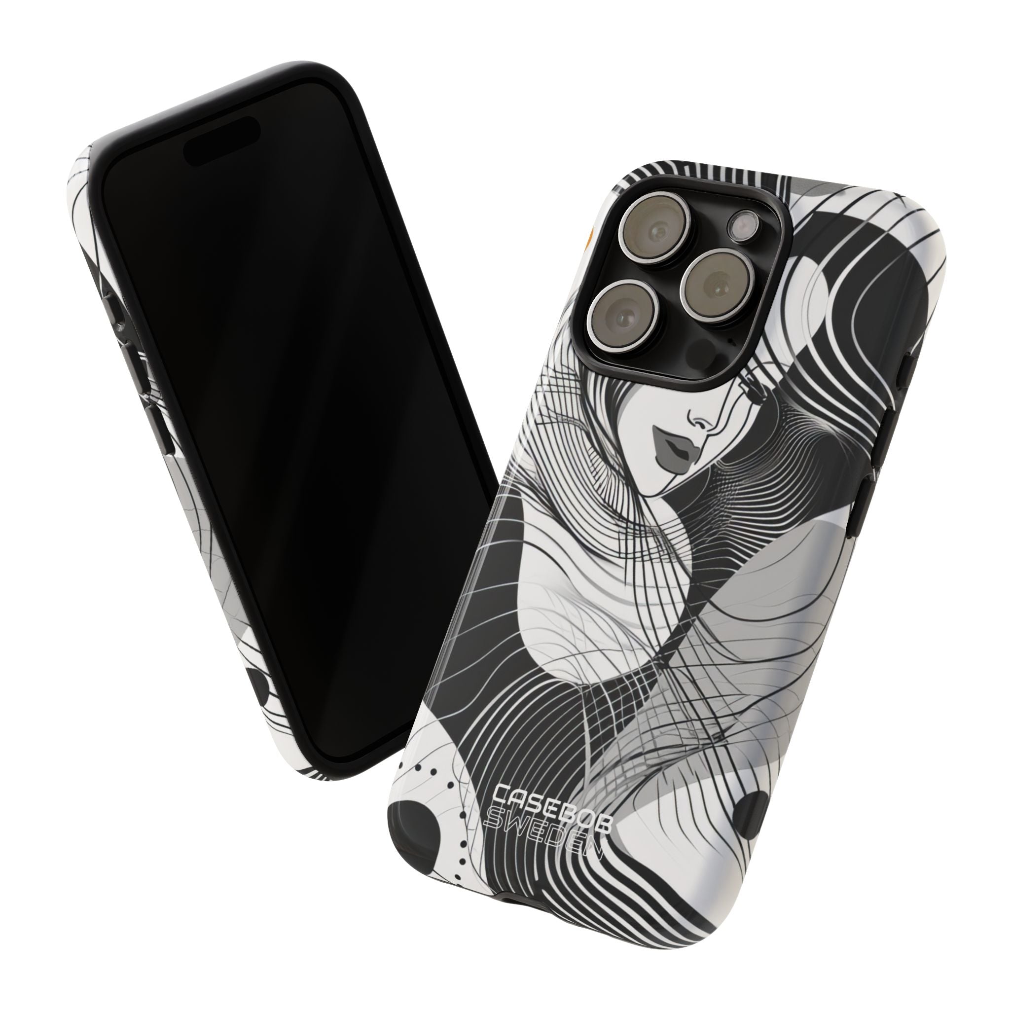 Orange Wave Motion iPhone 15 - Tough