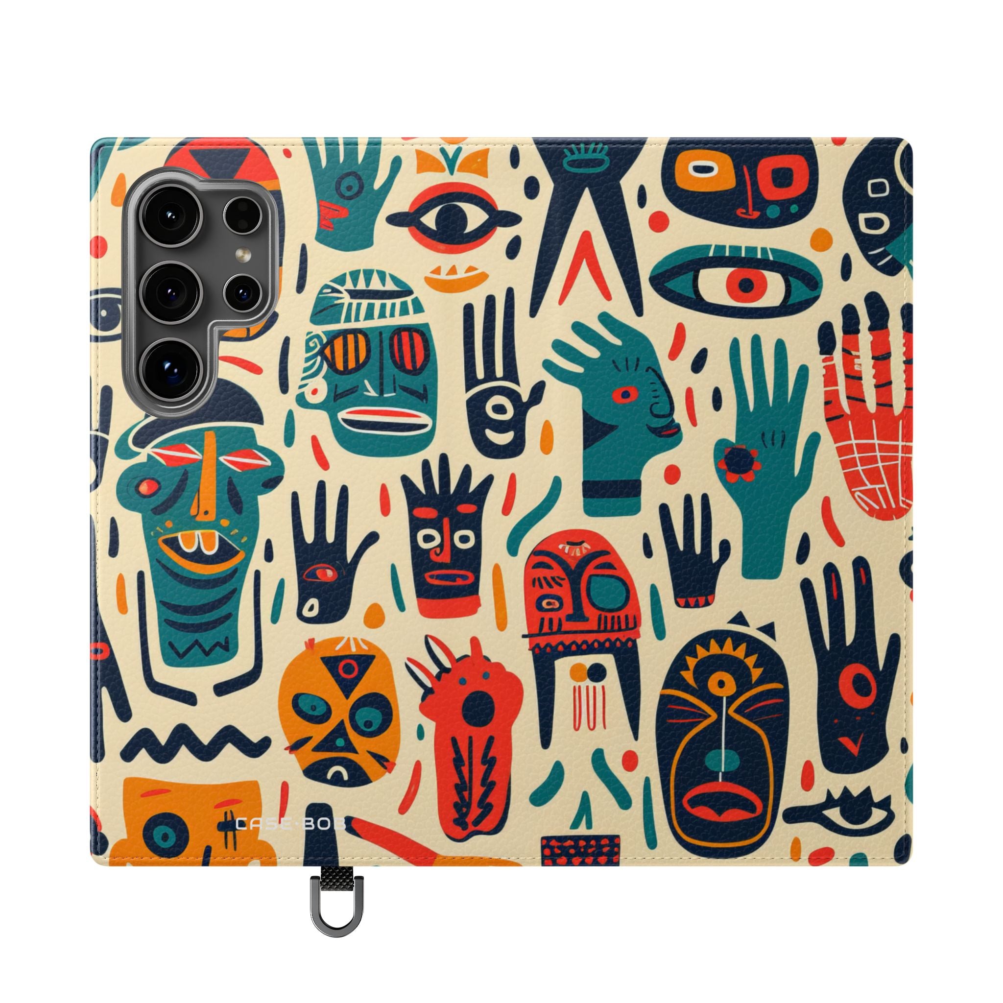 Tribal Faces - Samsung S24 Ultra Case - Lompakkokotelo