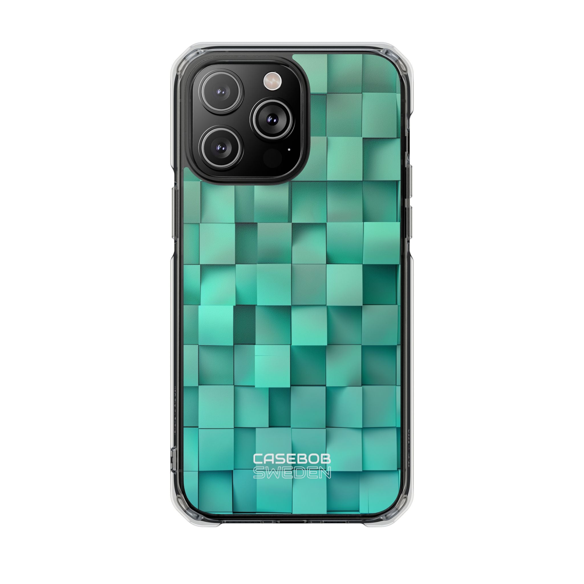 Folded Blue Squares iPhone 14 - Impact Clear+