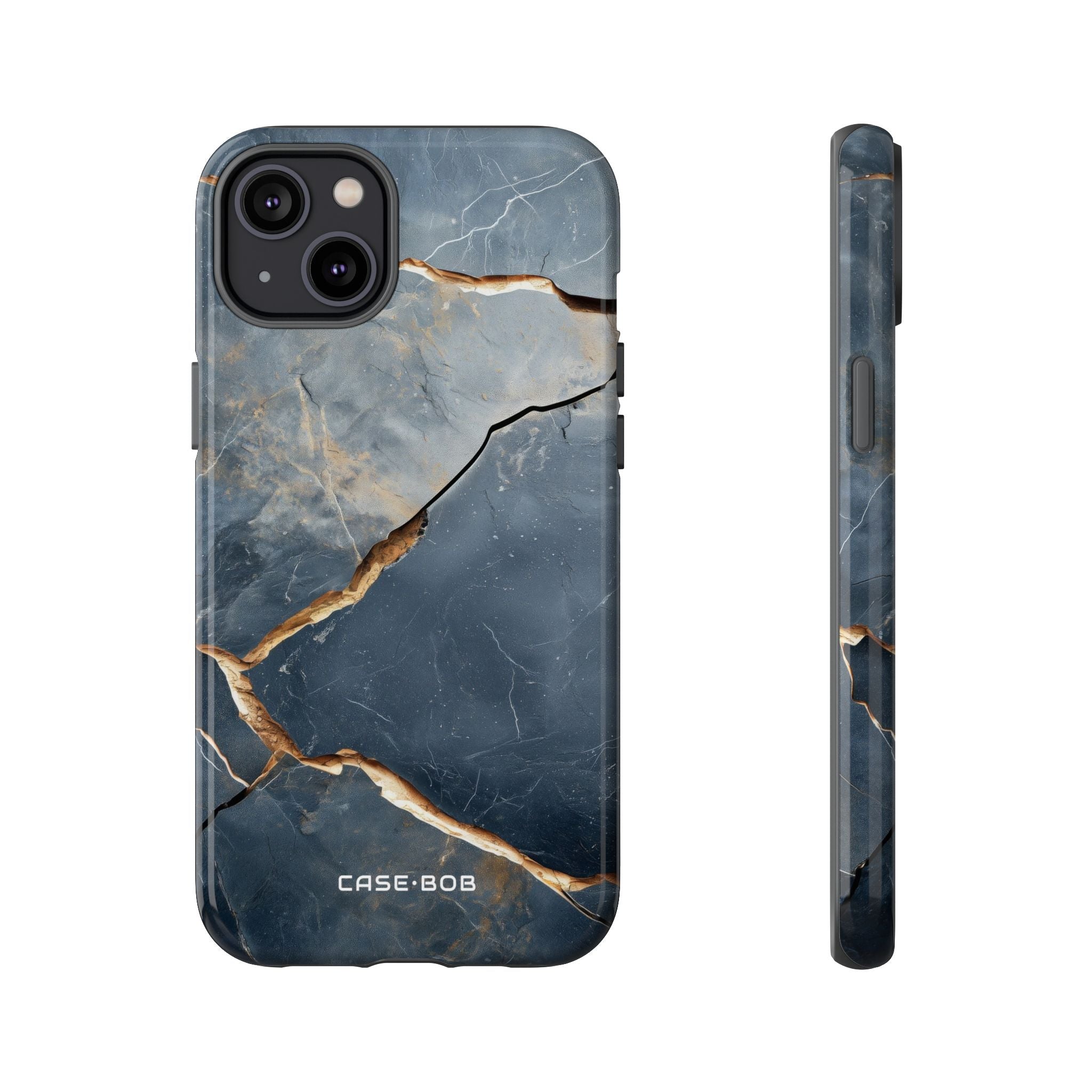 Jagged Vein Navy iPhone 14 Plus Case - Tough